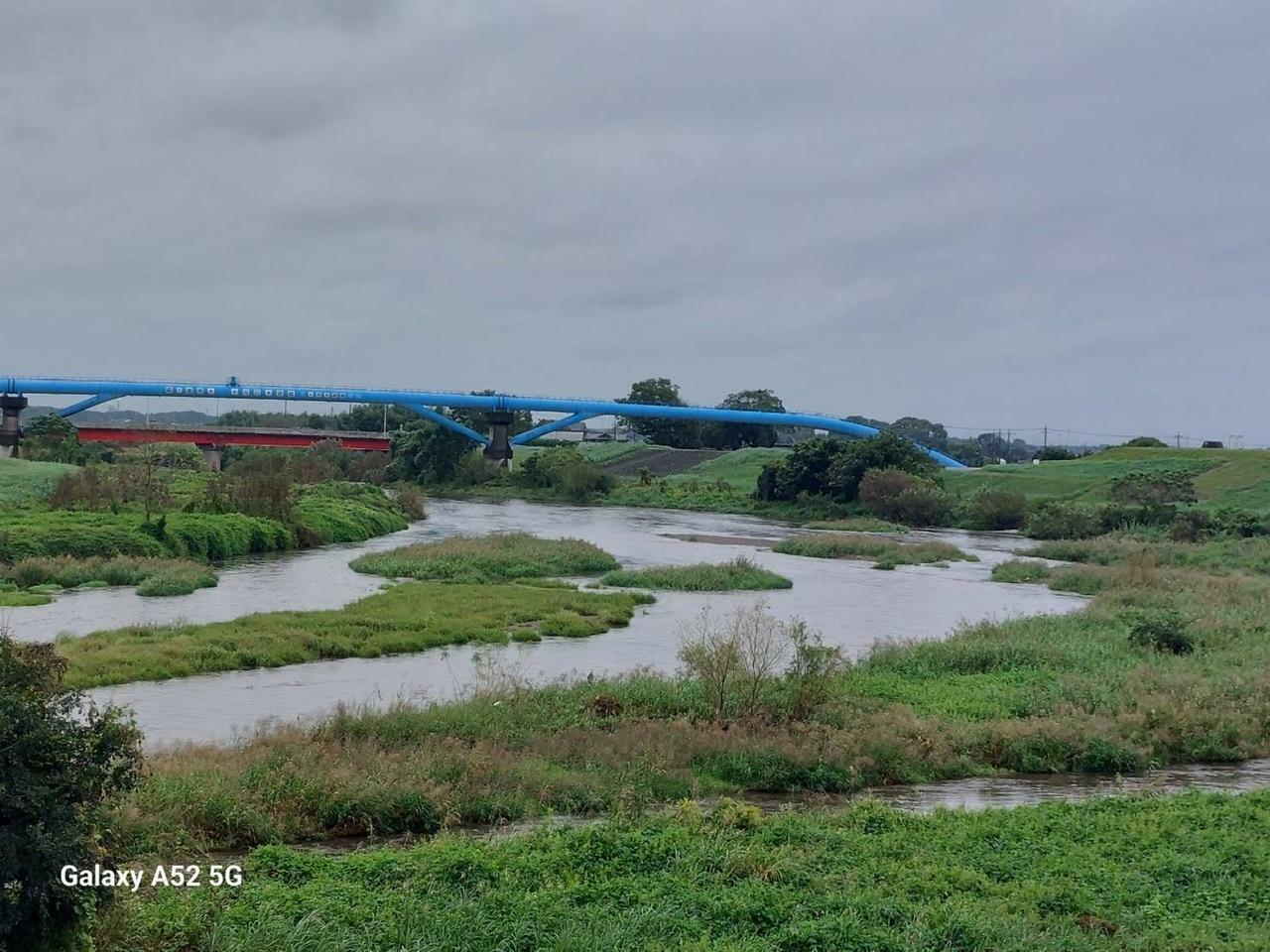 河川視察予定の小貝川、大谷川合流地点