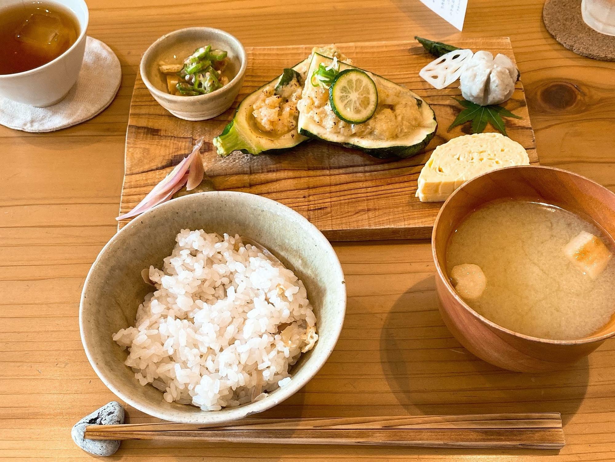 初回来店時（夏）にいただいた二十四節気のお膳