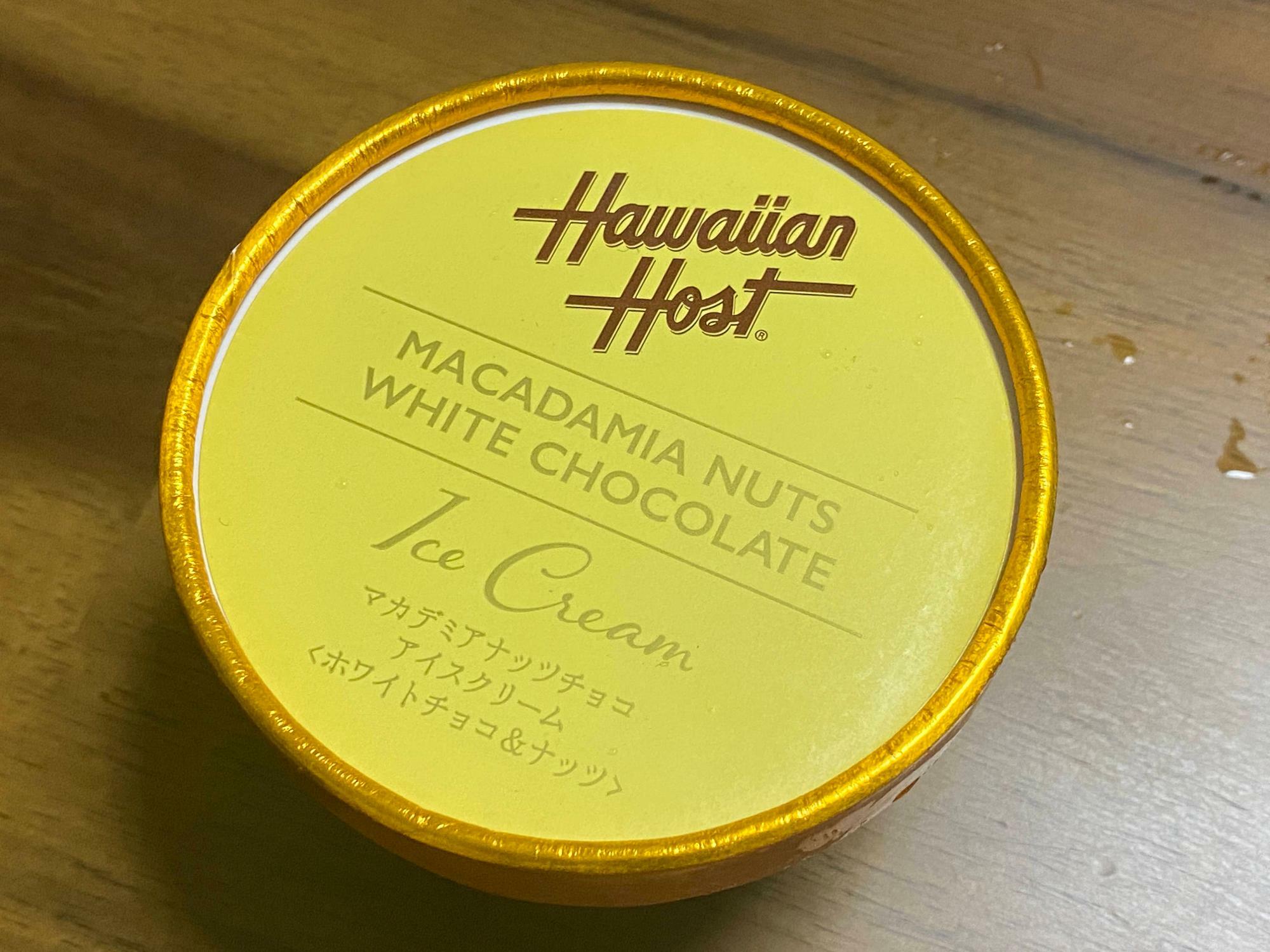 Hawaiian Host　マカデミアナッツチョコアイスクリーム＜ホワイトチョコ＆ナッツ＞450円