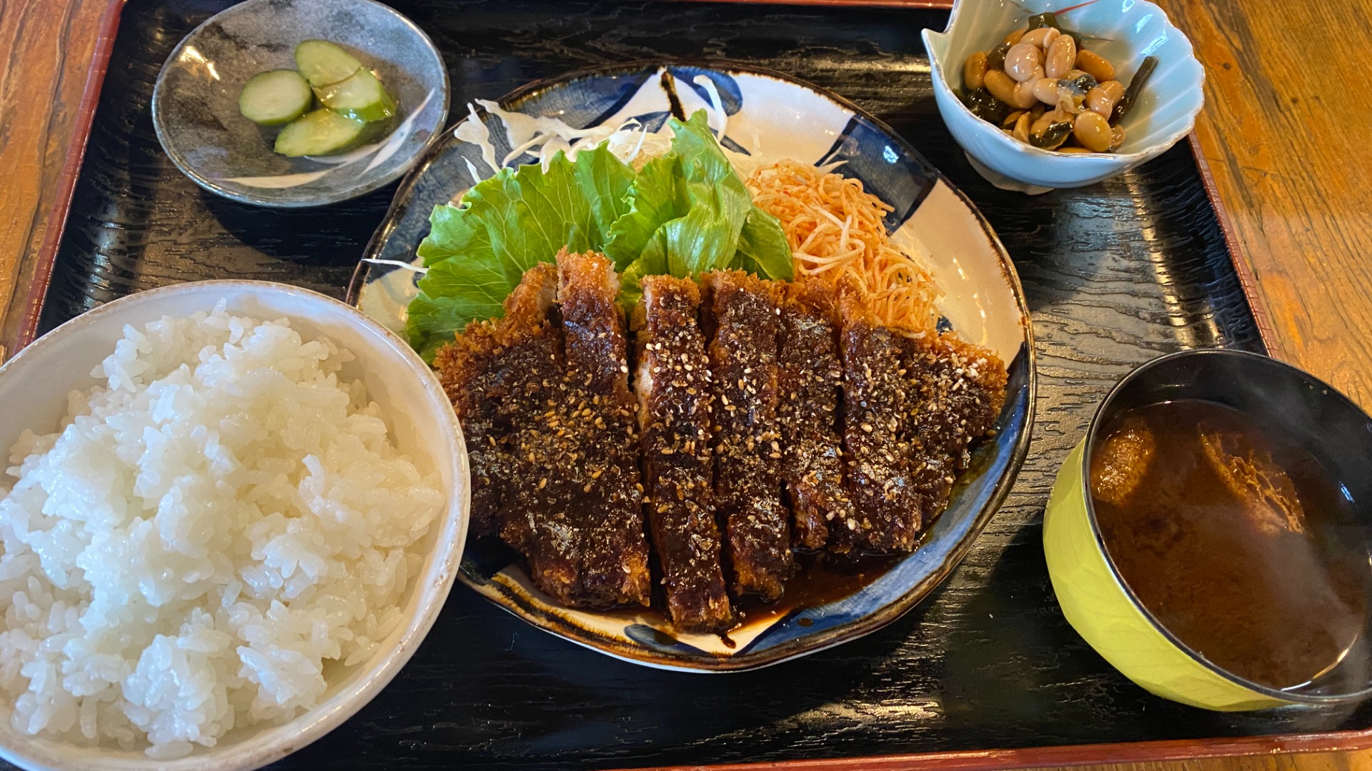 一宮市・今伊勢】旨い☆濃い目の秘伝味噌ダレ！！『みそカツ定食７５０