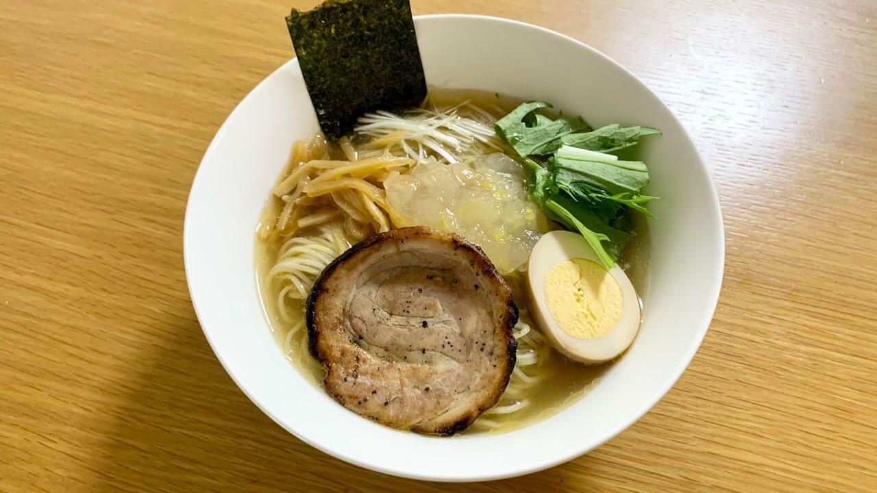 AFURI「冷やし柚子塩麺」（筆者撮影）