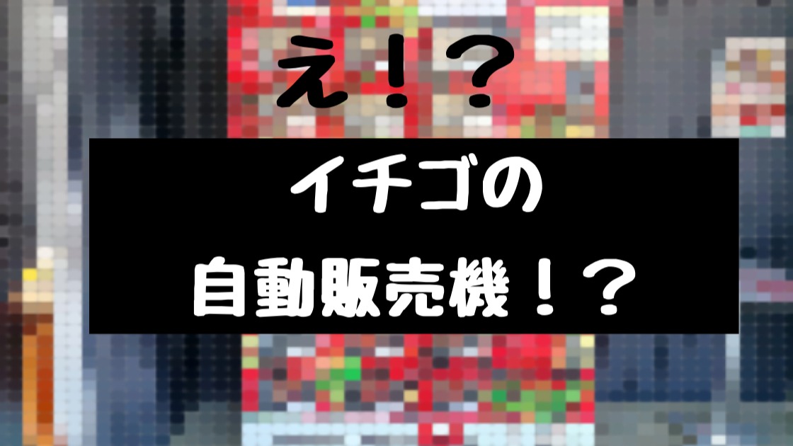 小野市】早い者勝ち！自動販売機で買えると話題のおいしいイチゴは