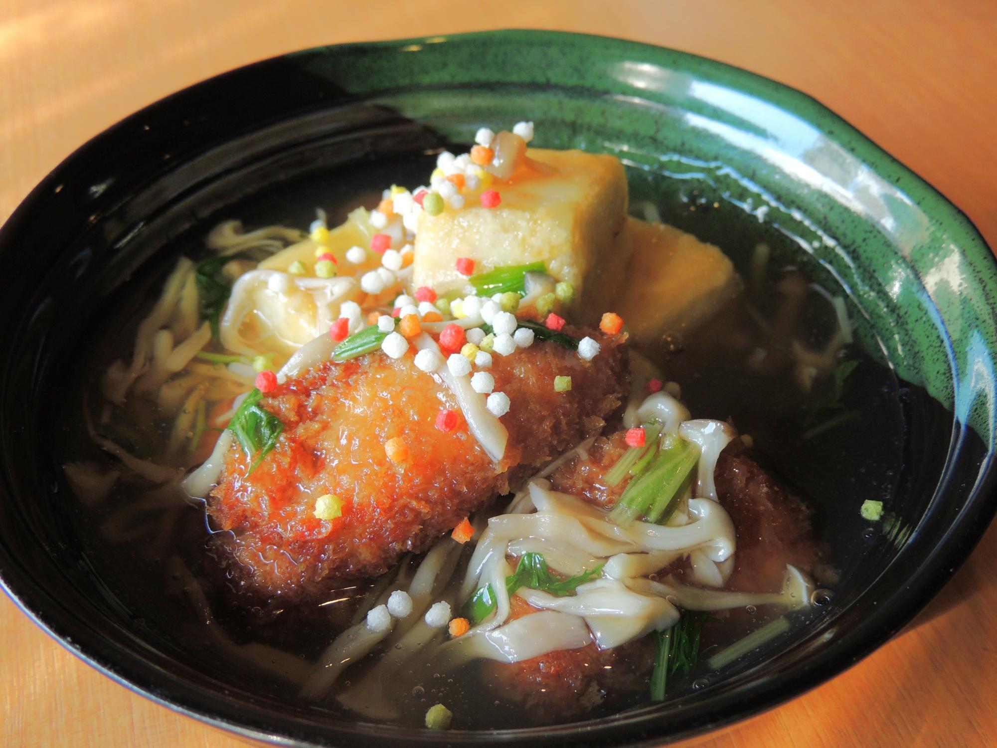 豚ヘレカツと揚げ出し豆腐のあんかけ