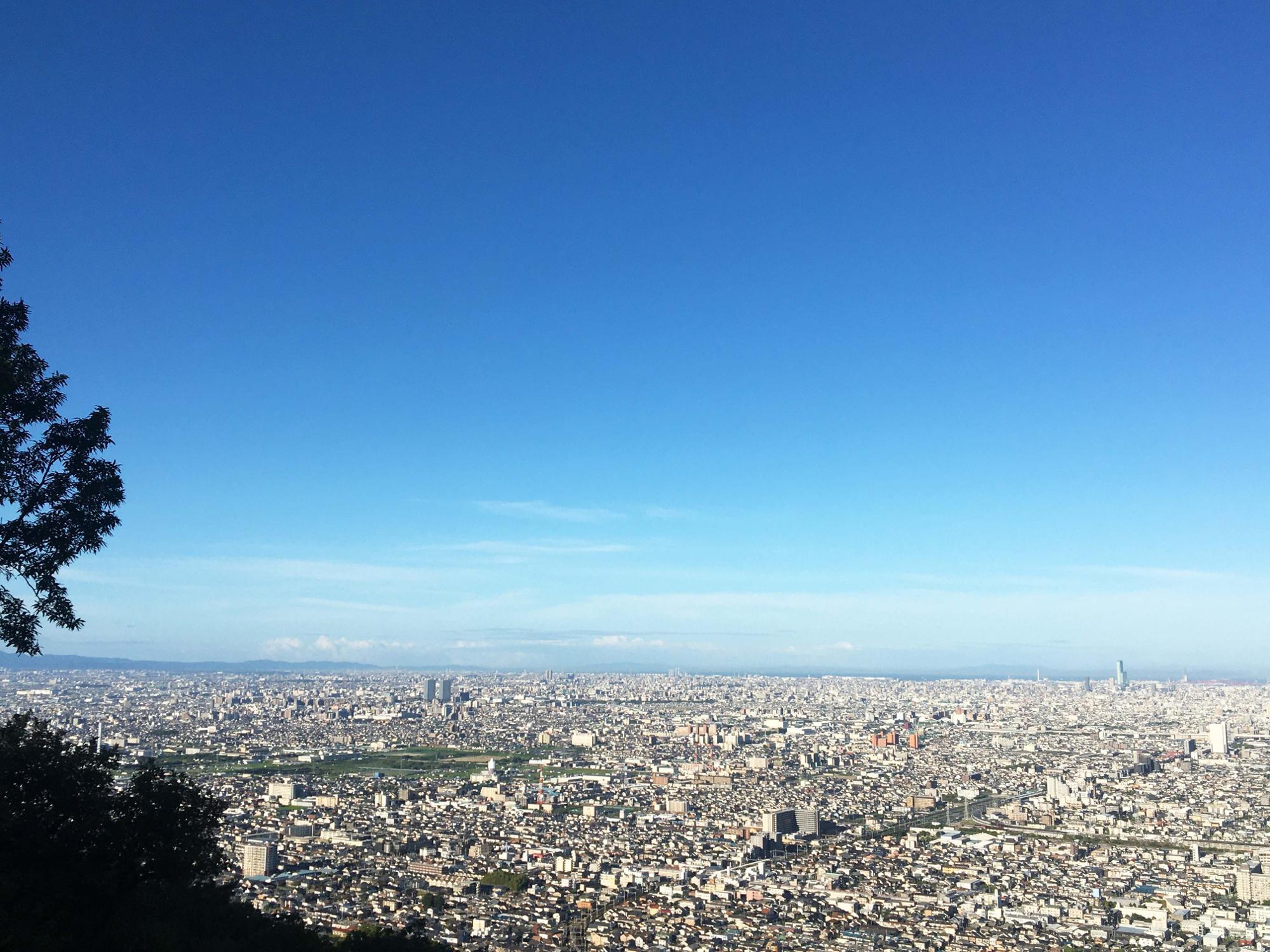 枚岡展望台からの眺め