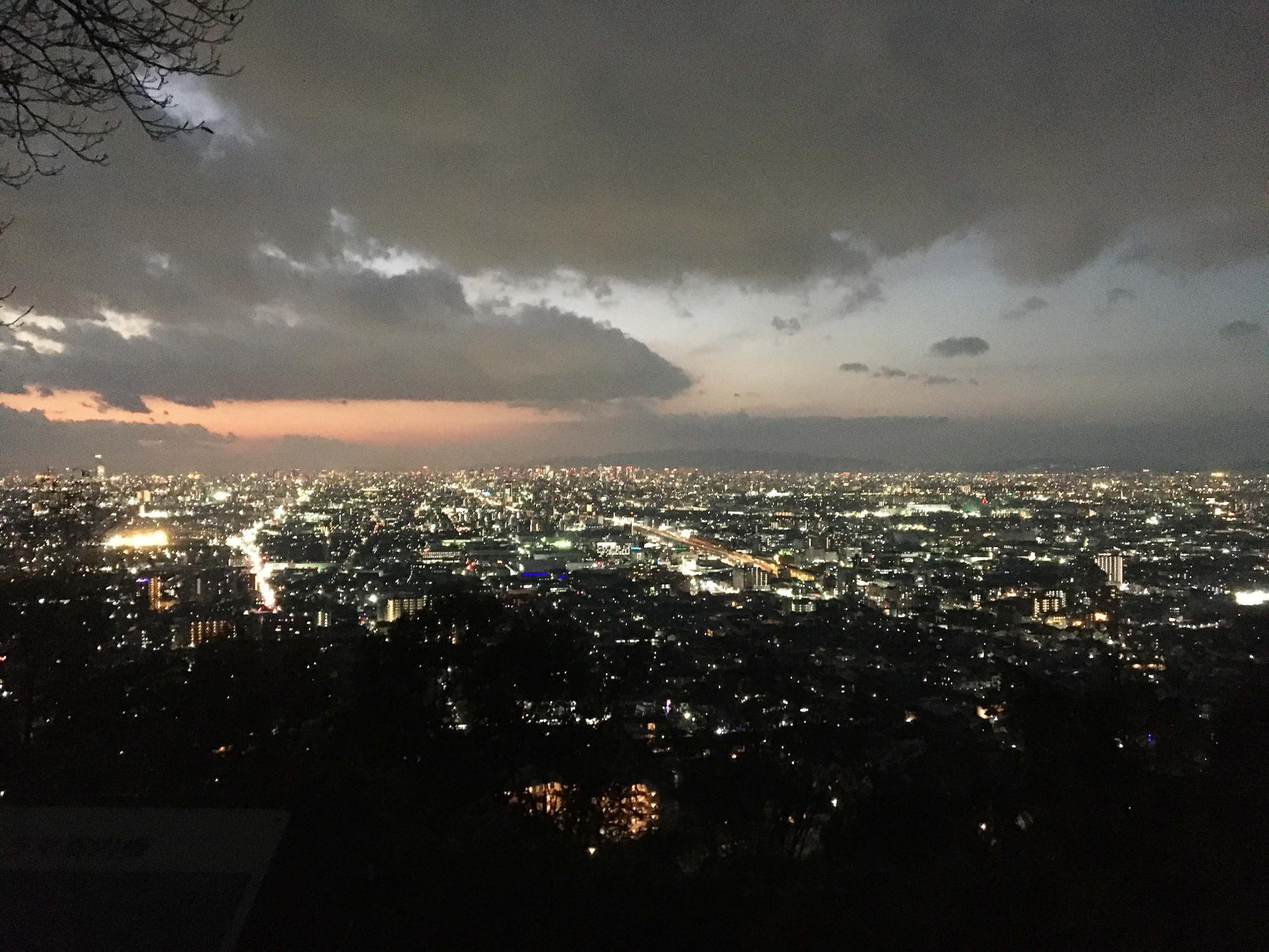 中展望からの眺め　日没