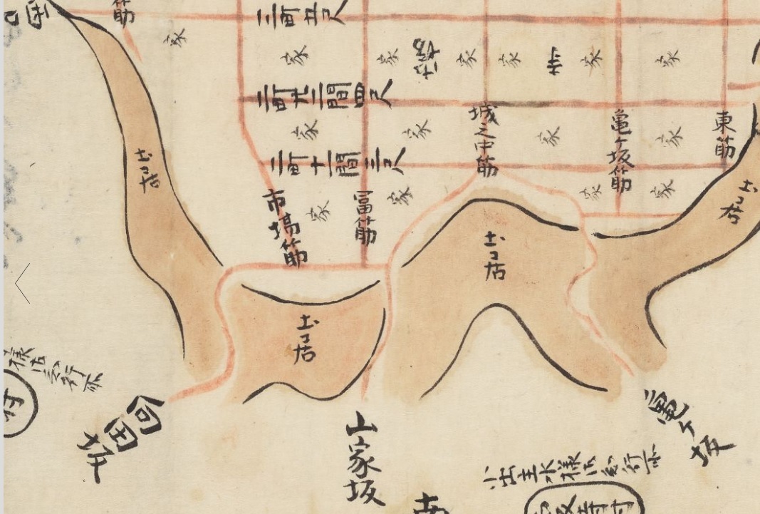 江戸時代の寺内町の図の一部