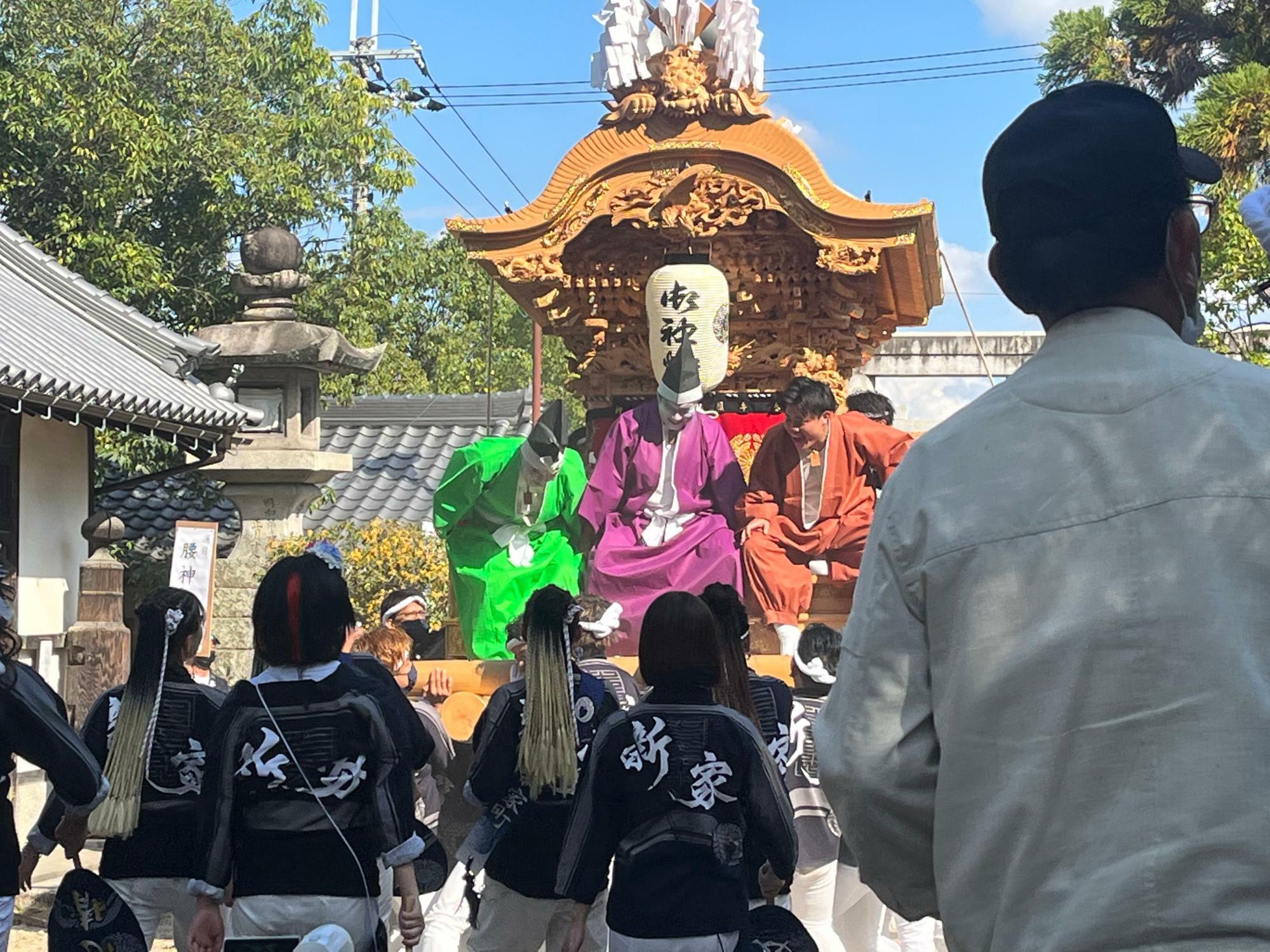 美具久留御魂神社で披露された楠木正成の俄