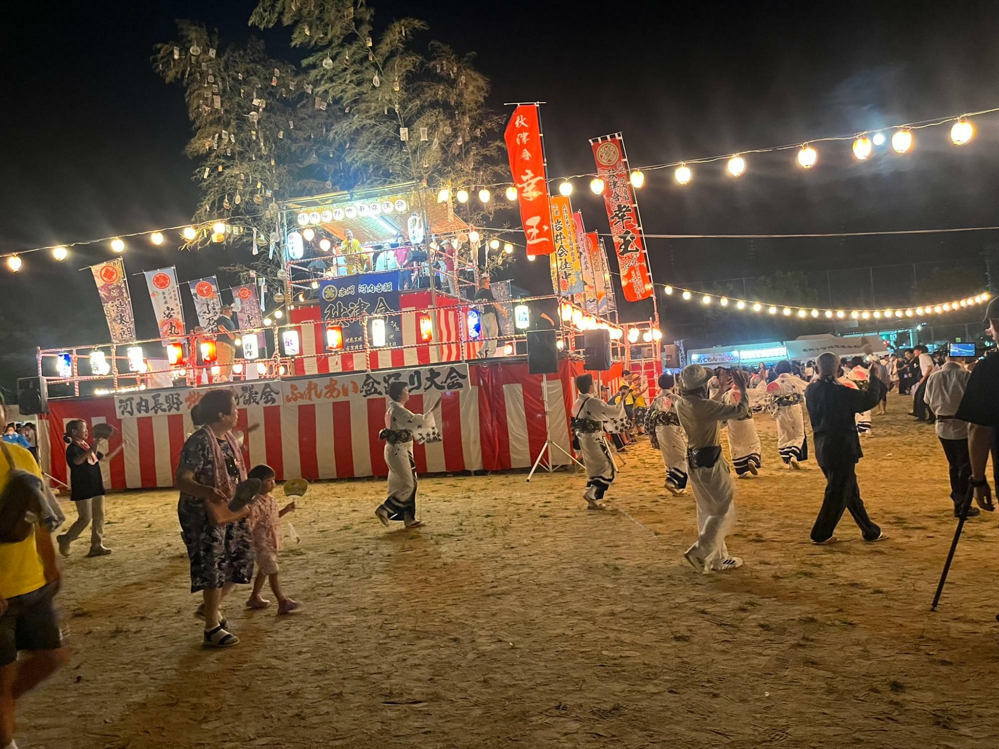 参考：今年野作第一公園で行われた盆踊り