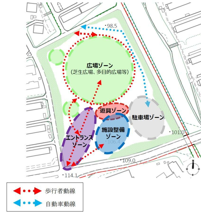 金剛中央公園の計画図