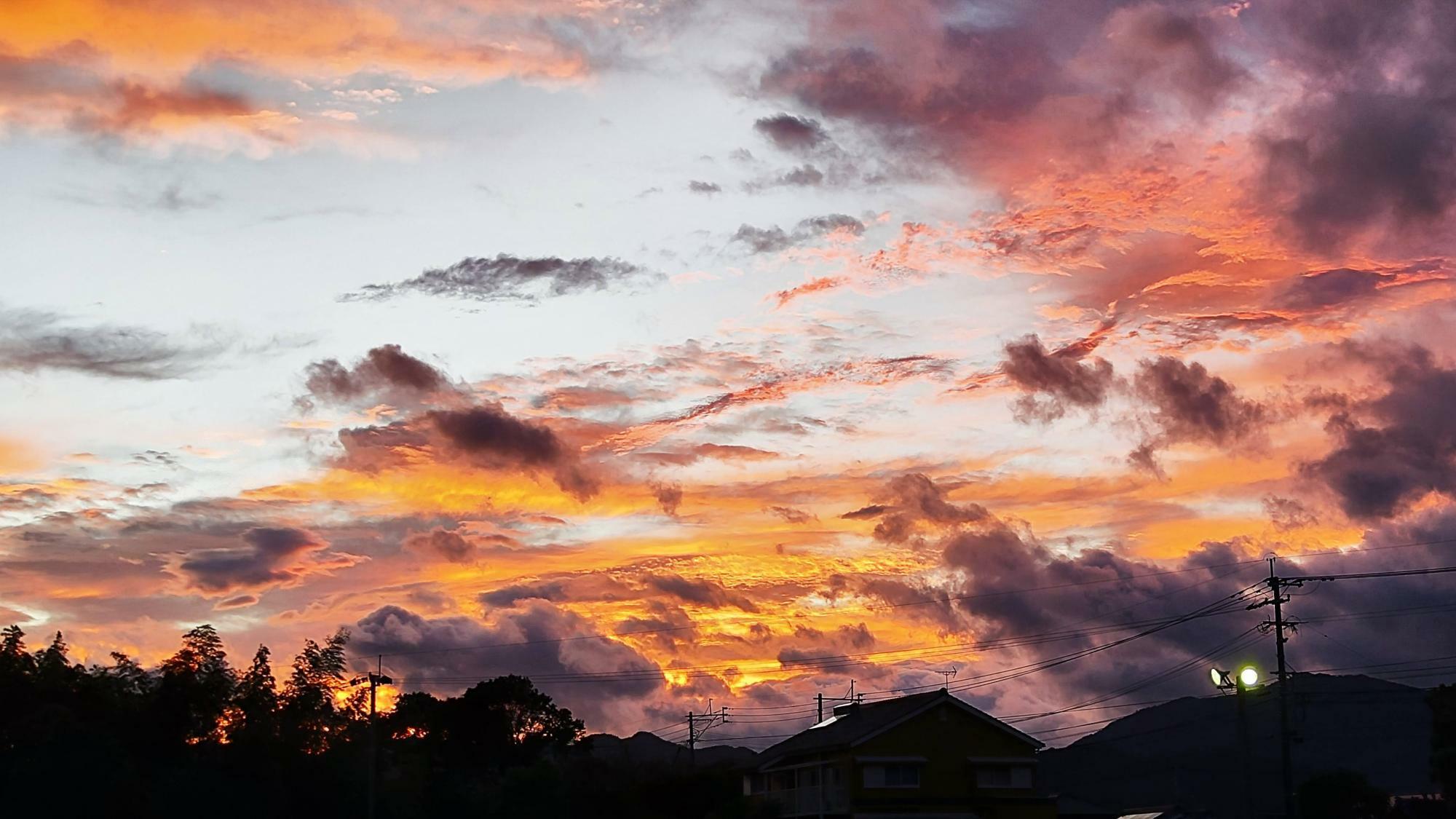 綾町の夕焼け