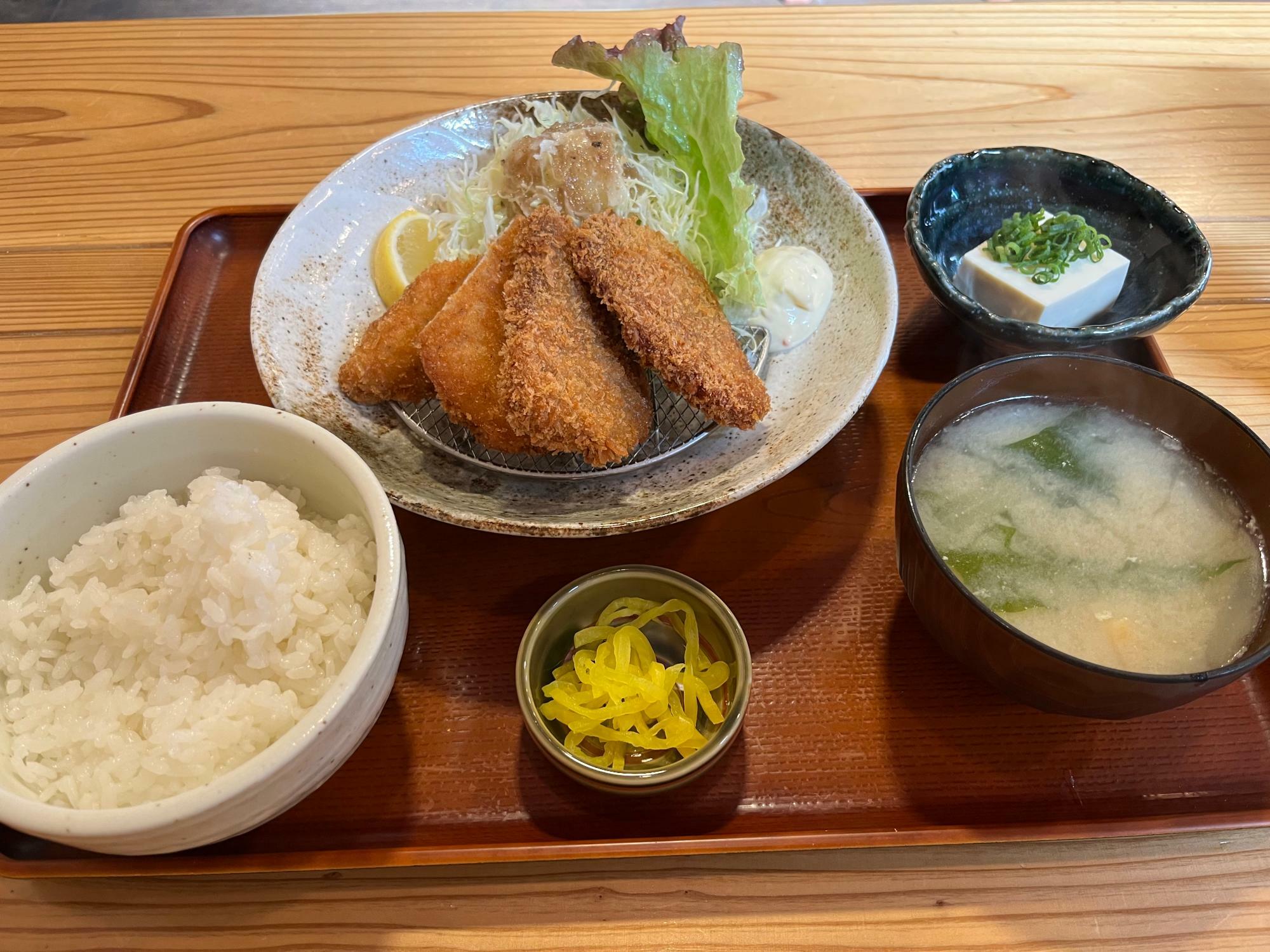 「コンビ定食　豚ヒレカツとササミフライ」