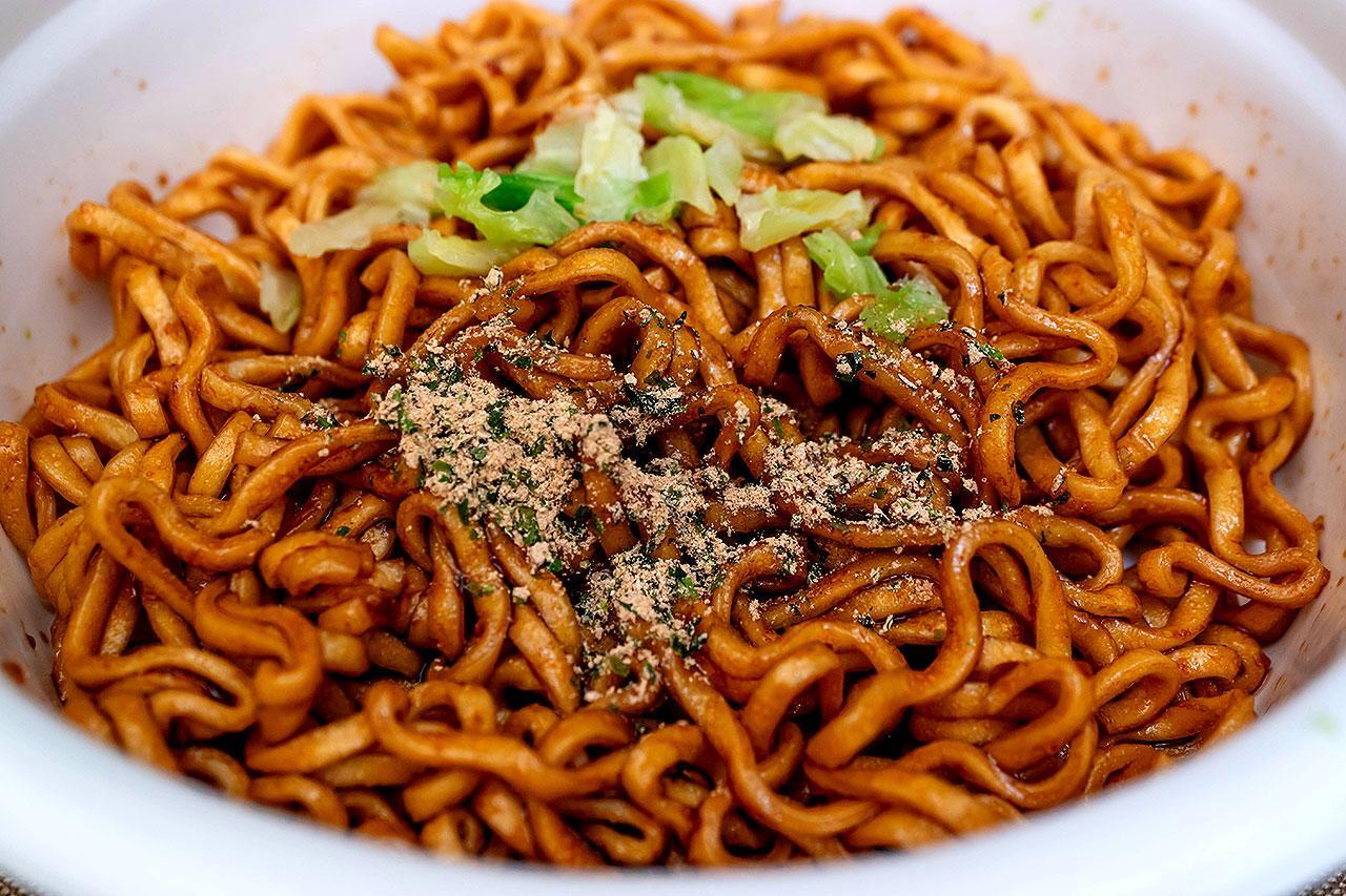 「お好み焼き風ソース焼そば」完成