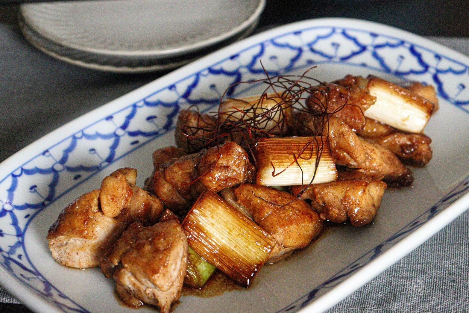 鶏肉と長葱の焼き鳥風炒め