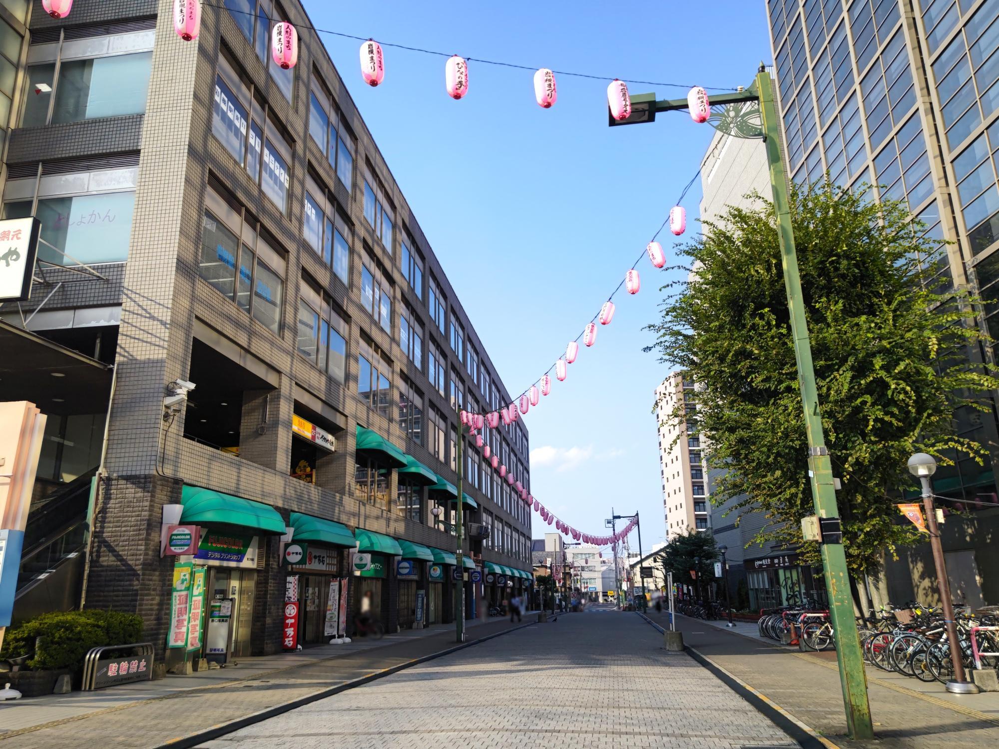 岩槻WATSU西館と東館の間にあるクレセントモール。