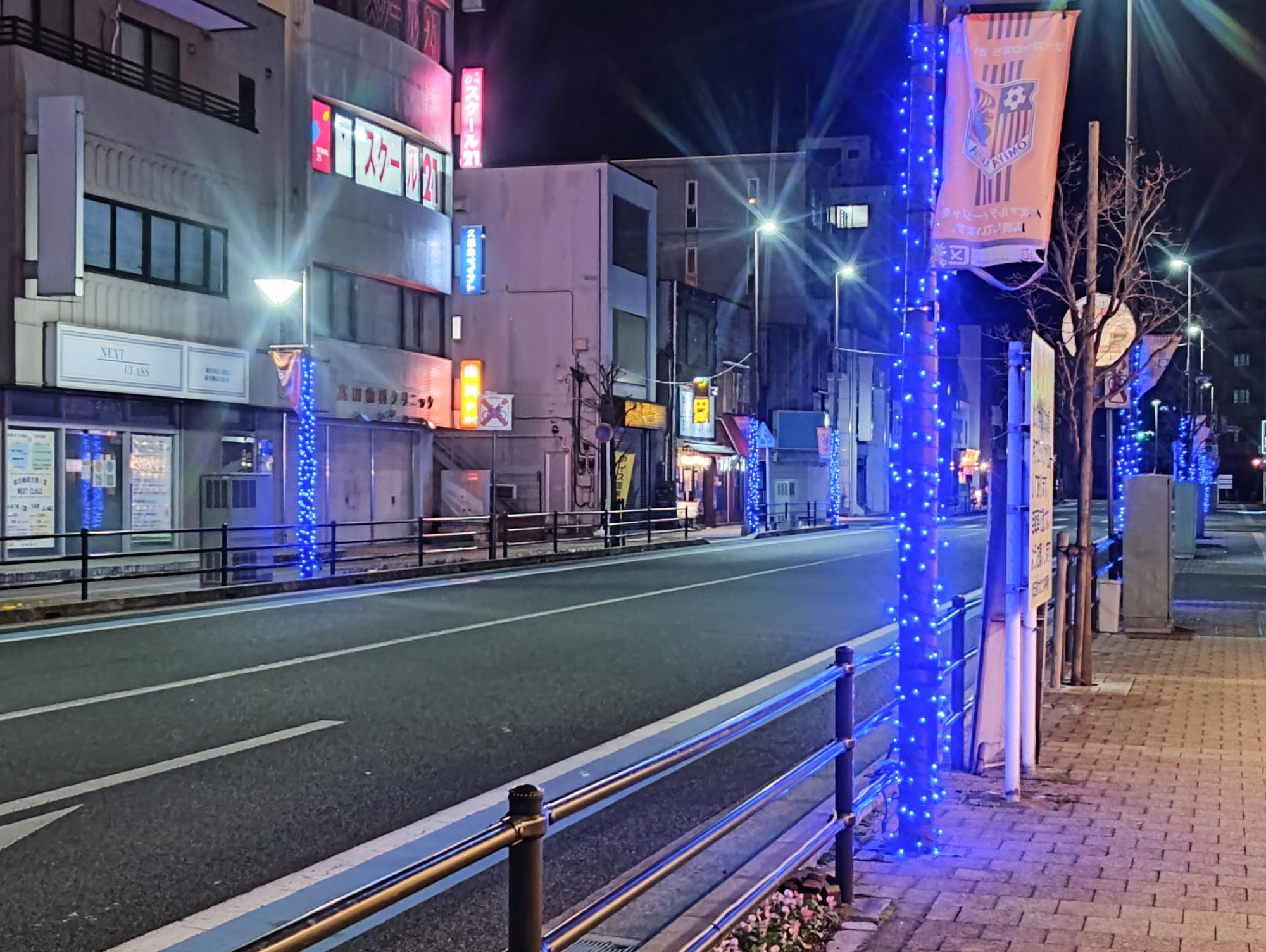 「東大宮駅西口駅前イルミネーション」の様子