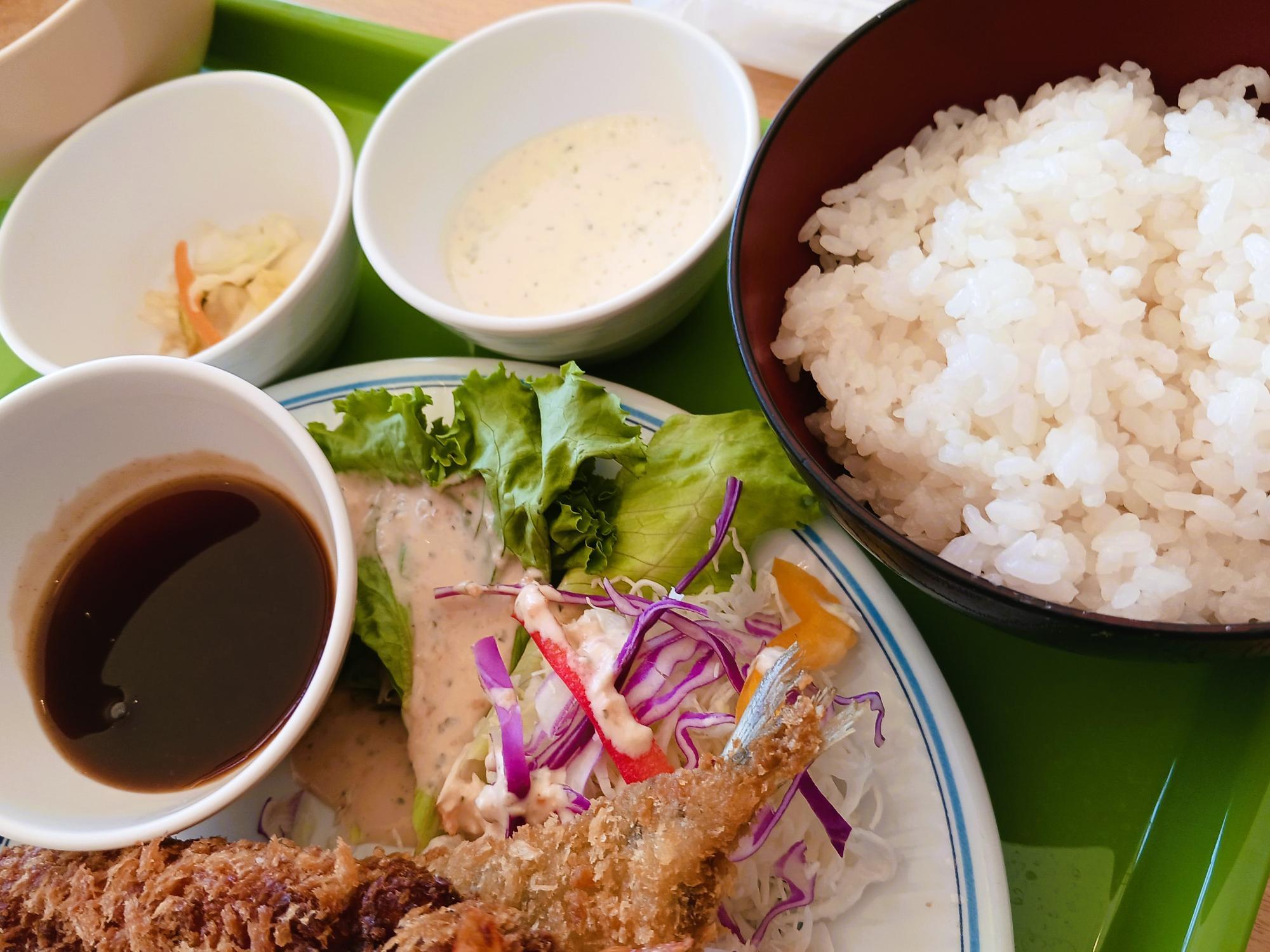 ご飯の量も多く、大満足です