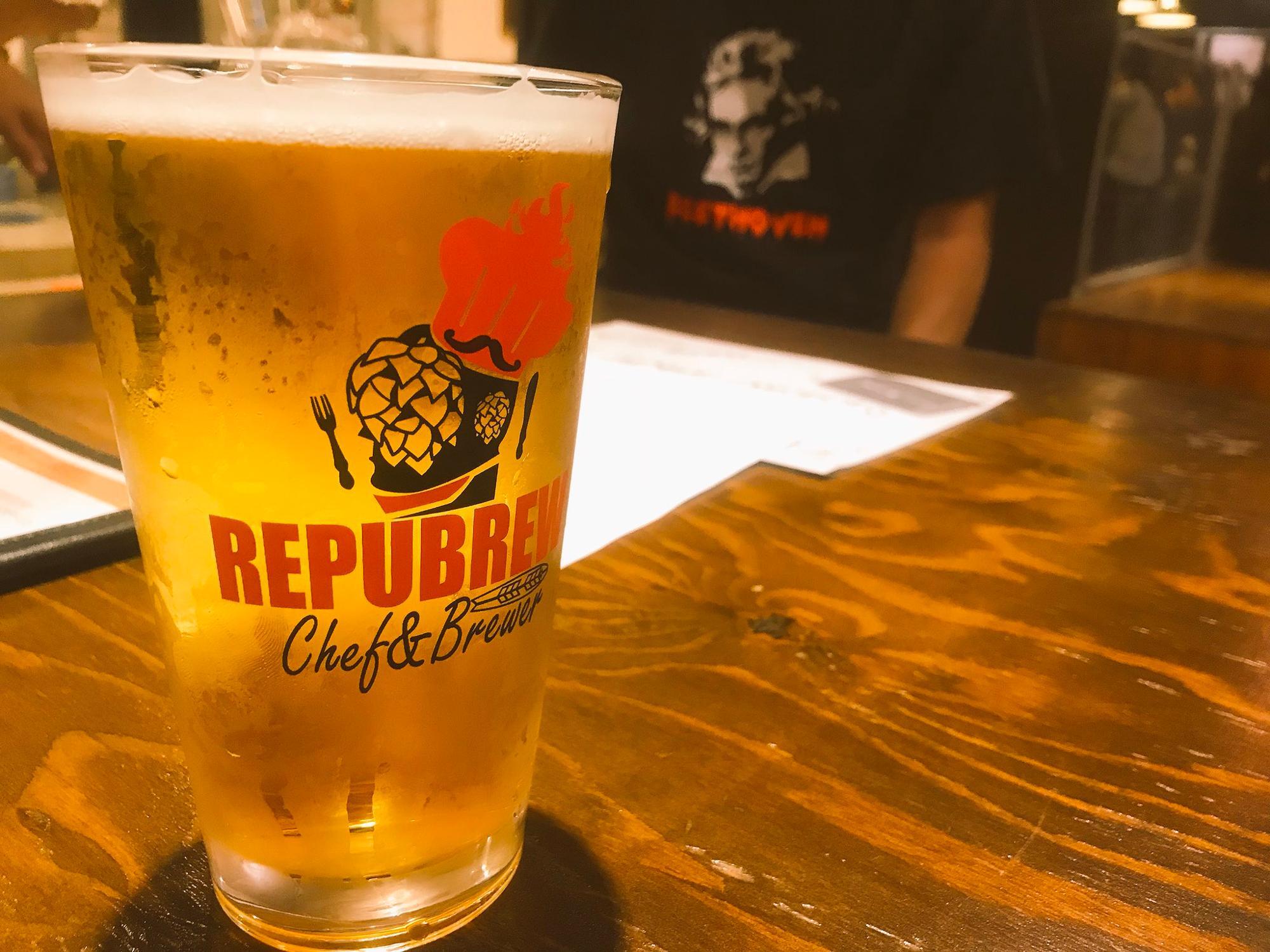 以前店内でいただいた「リパブリュー」さんのビール