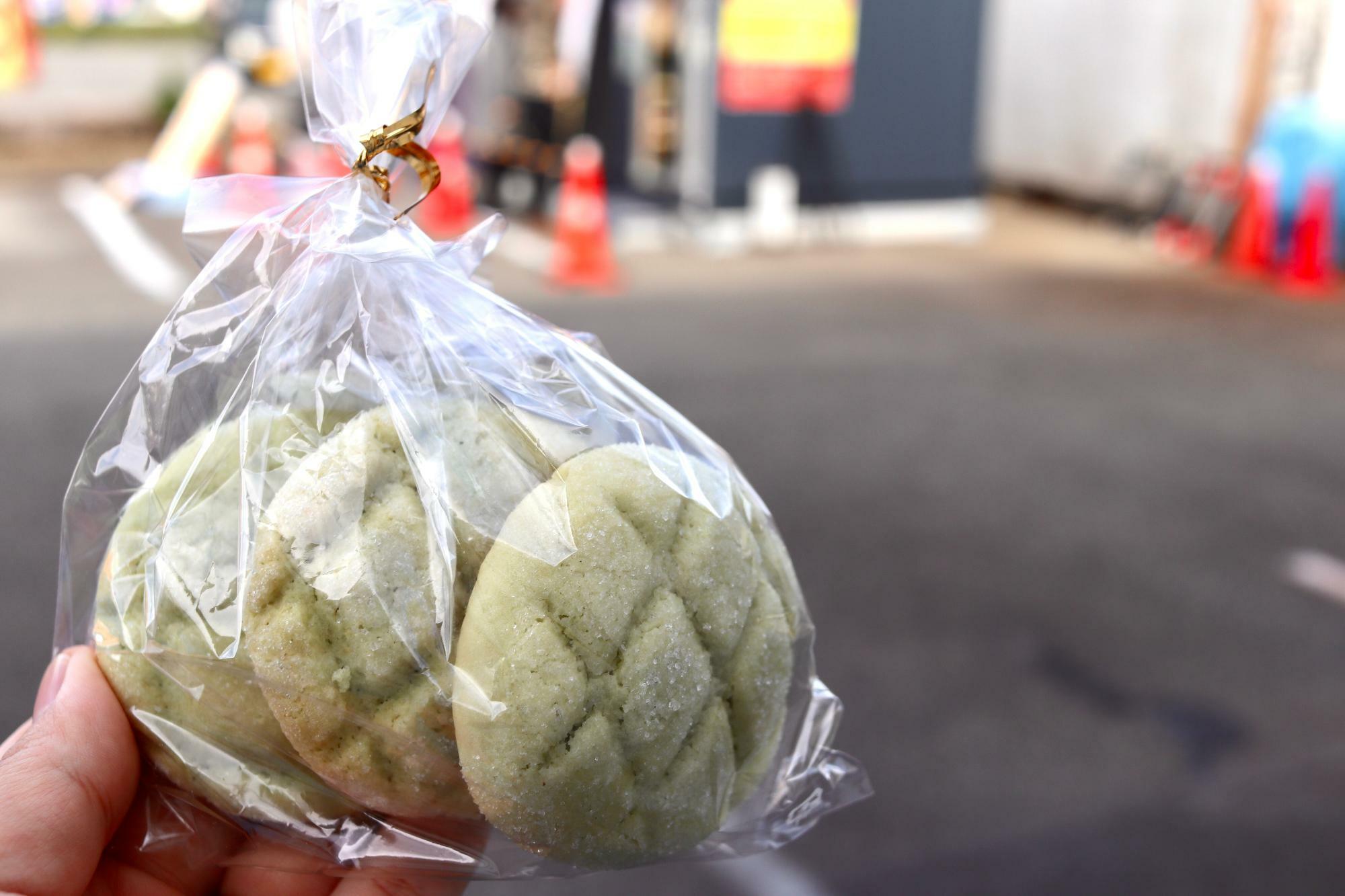 緑メロン皮クッキー（180円税込）
