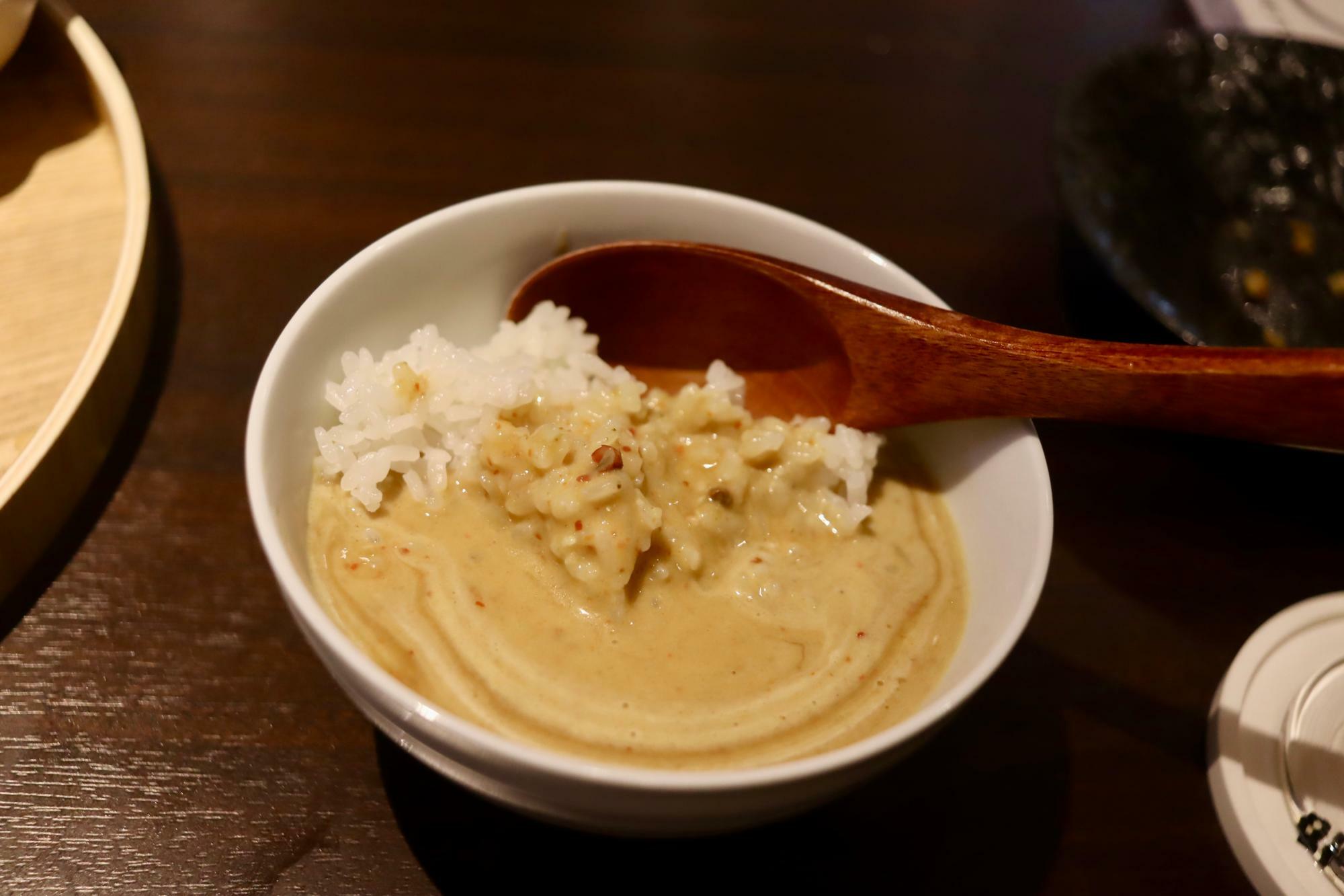 追い飯でカレーリゾット風も楽しめました