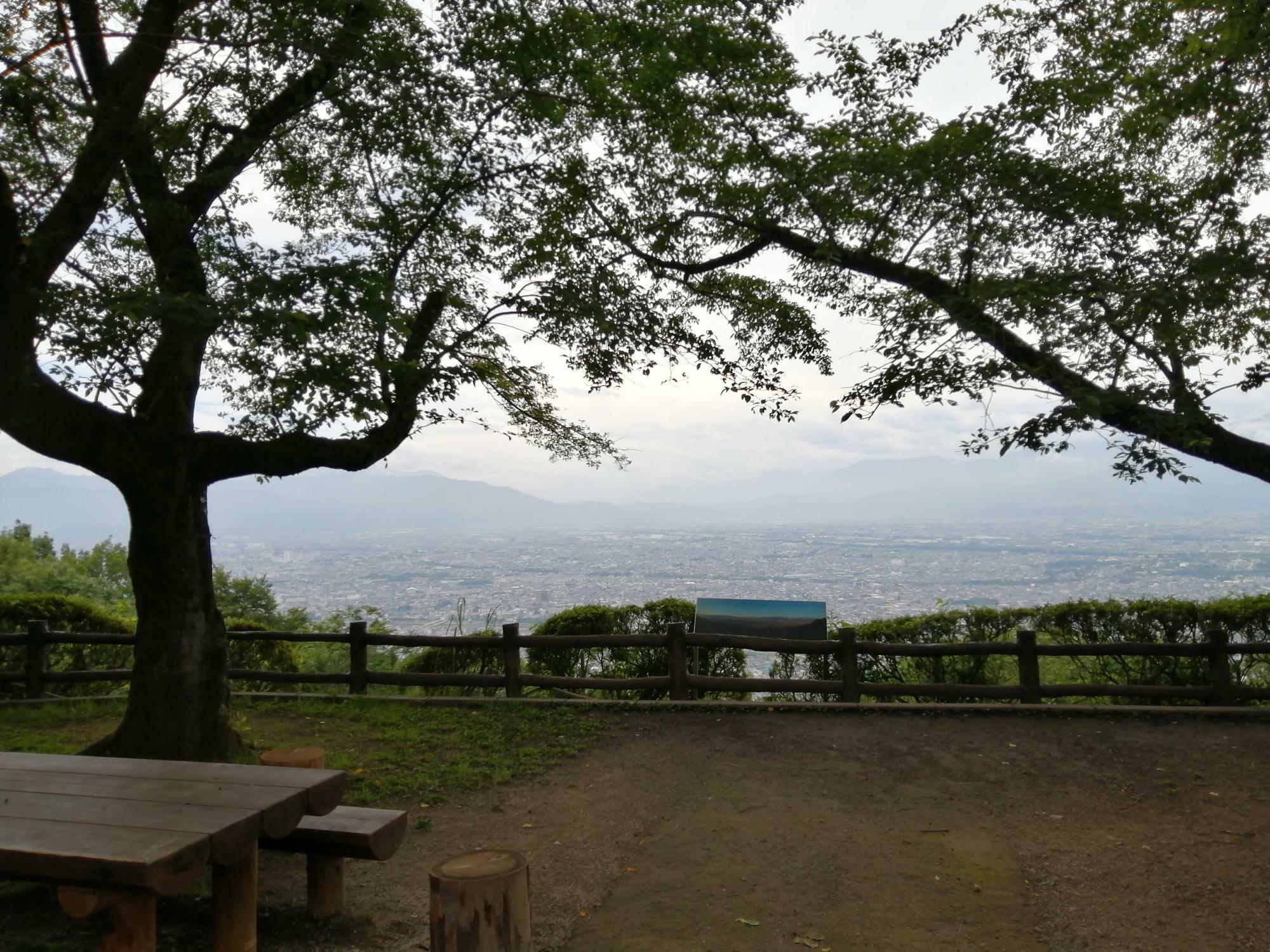 武田の杜展望広場からの眺め