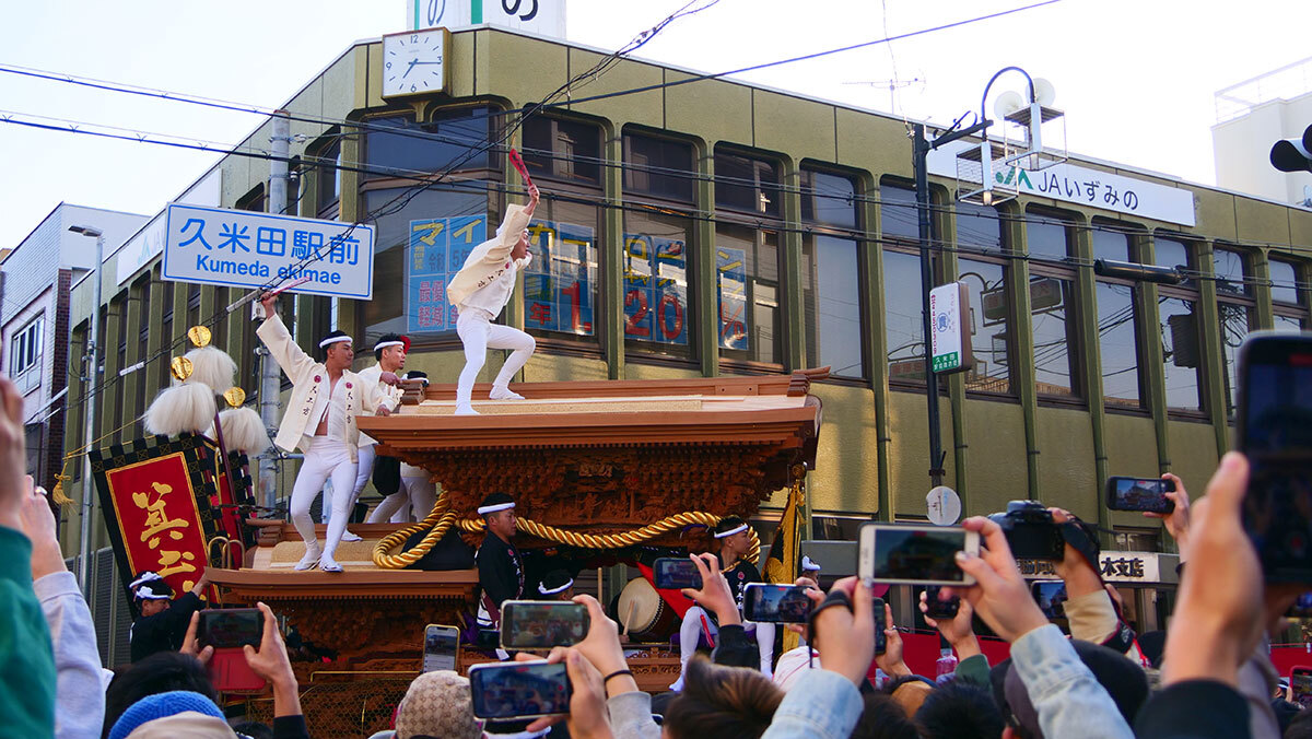 こちらは2023年4月の箕土路町の地車大修理お披露目曳行入魂式のようす