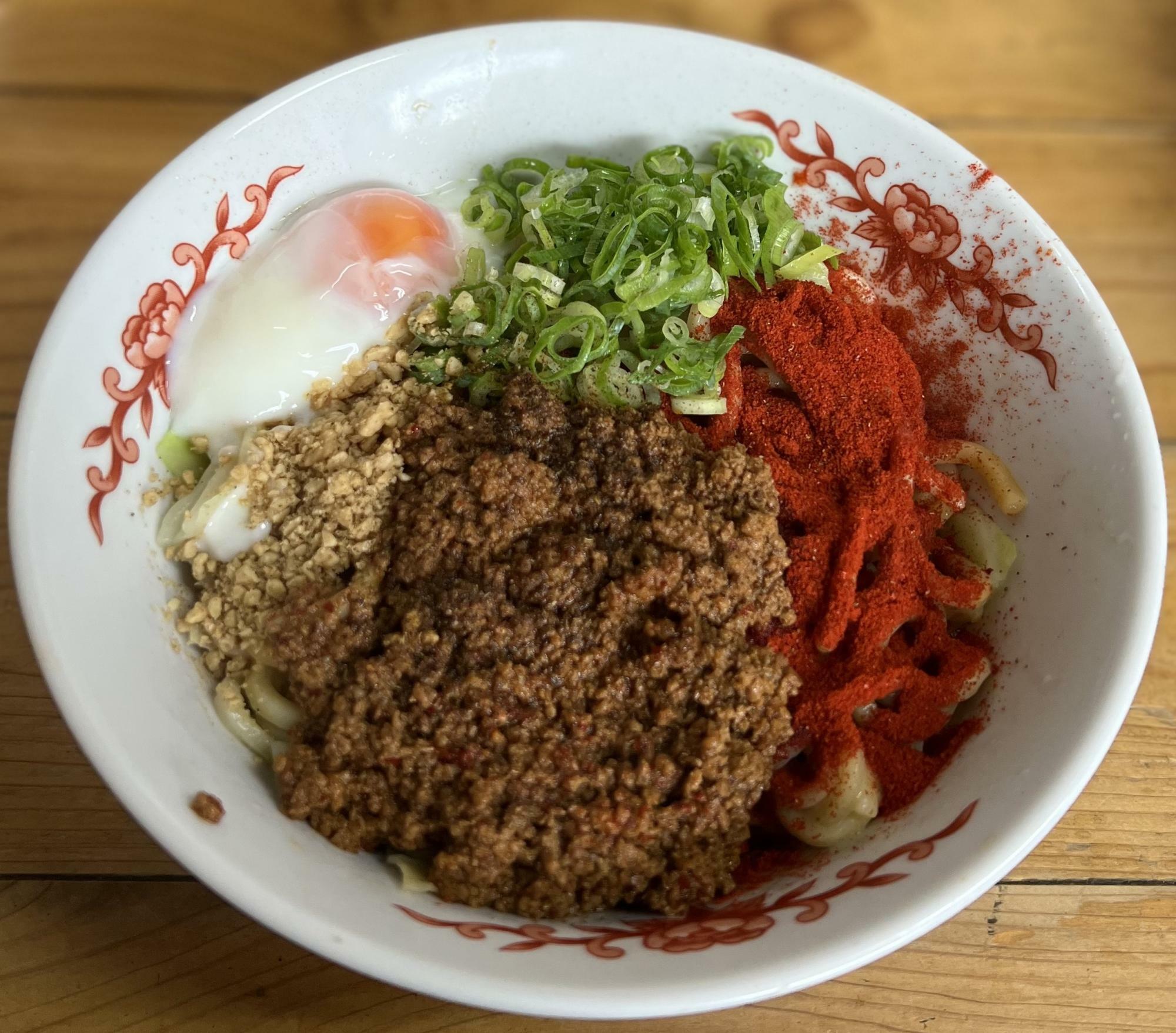 汁なし担々麺並250ｇ　温玉