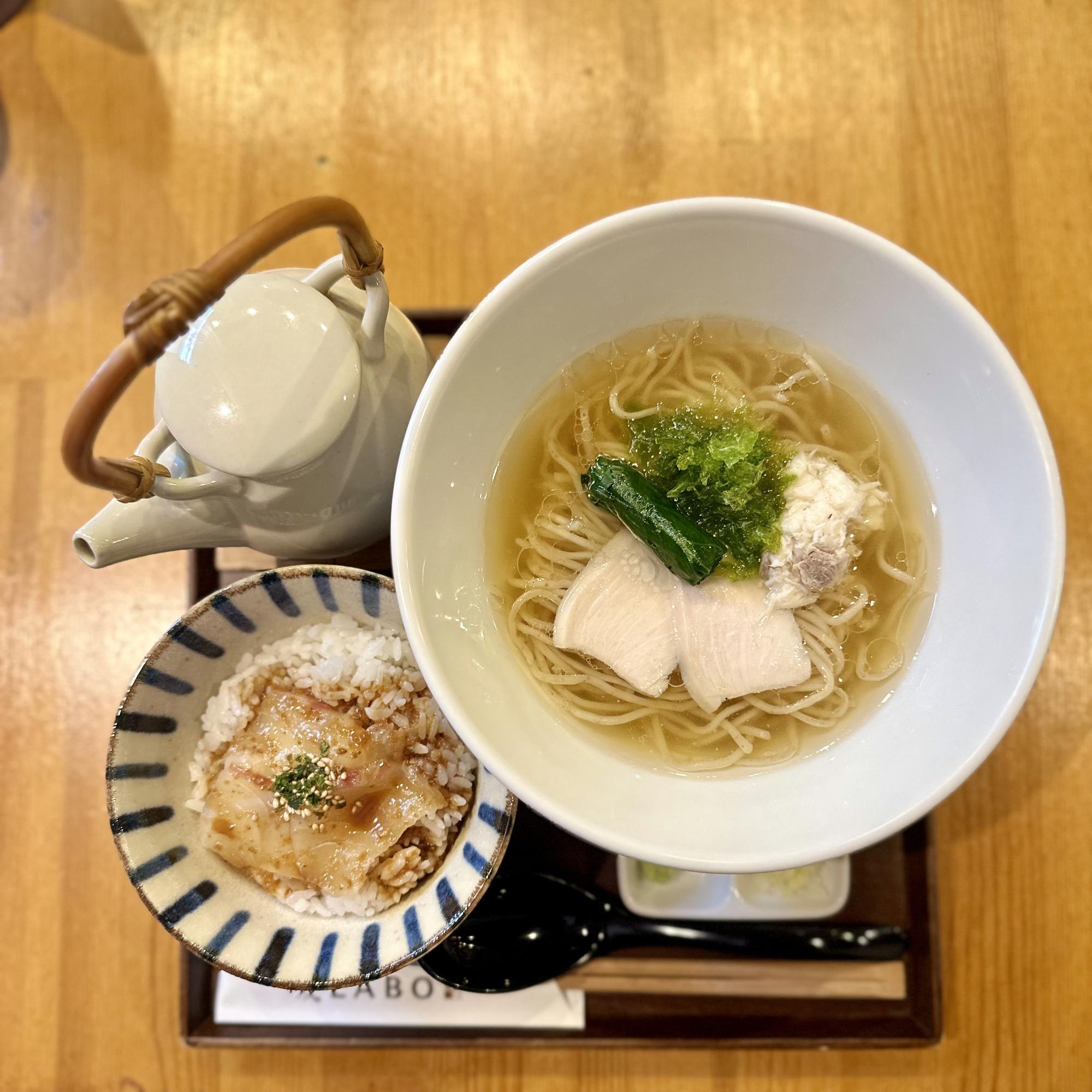 塩鯛そば+ミニ鯛茶漬けのセット