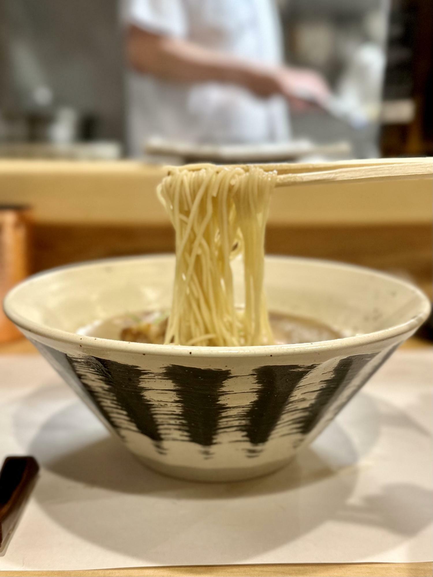 細麺の相性は間違いない