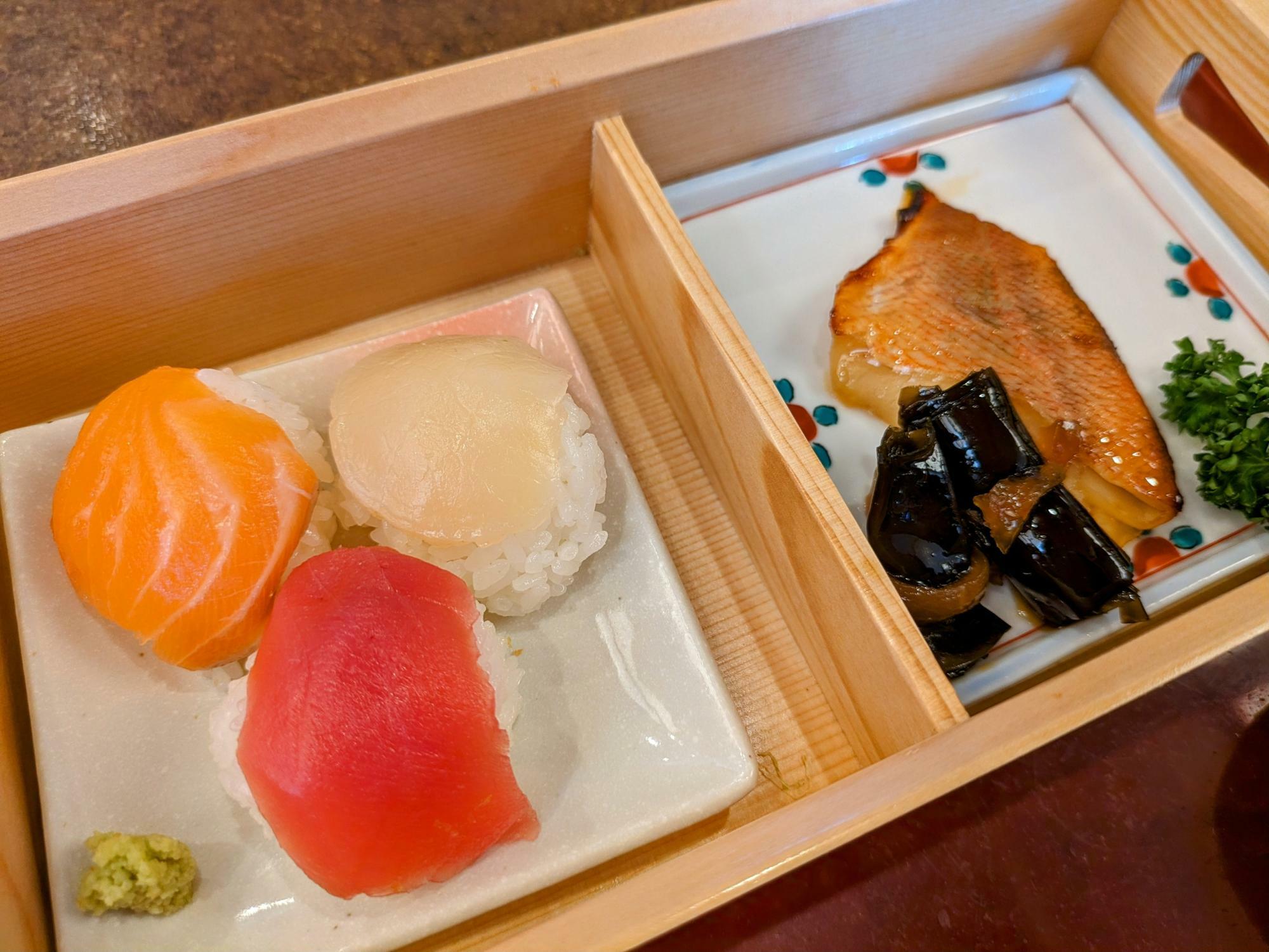 手毬寿司と西京焼き