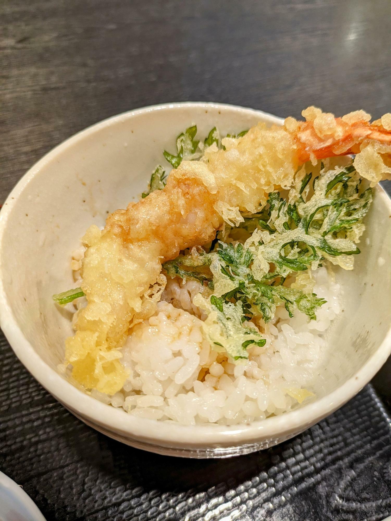 ミニ海老天丼