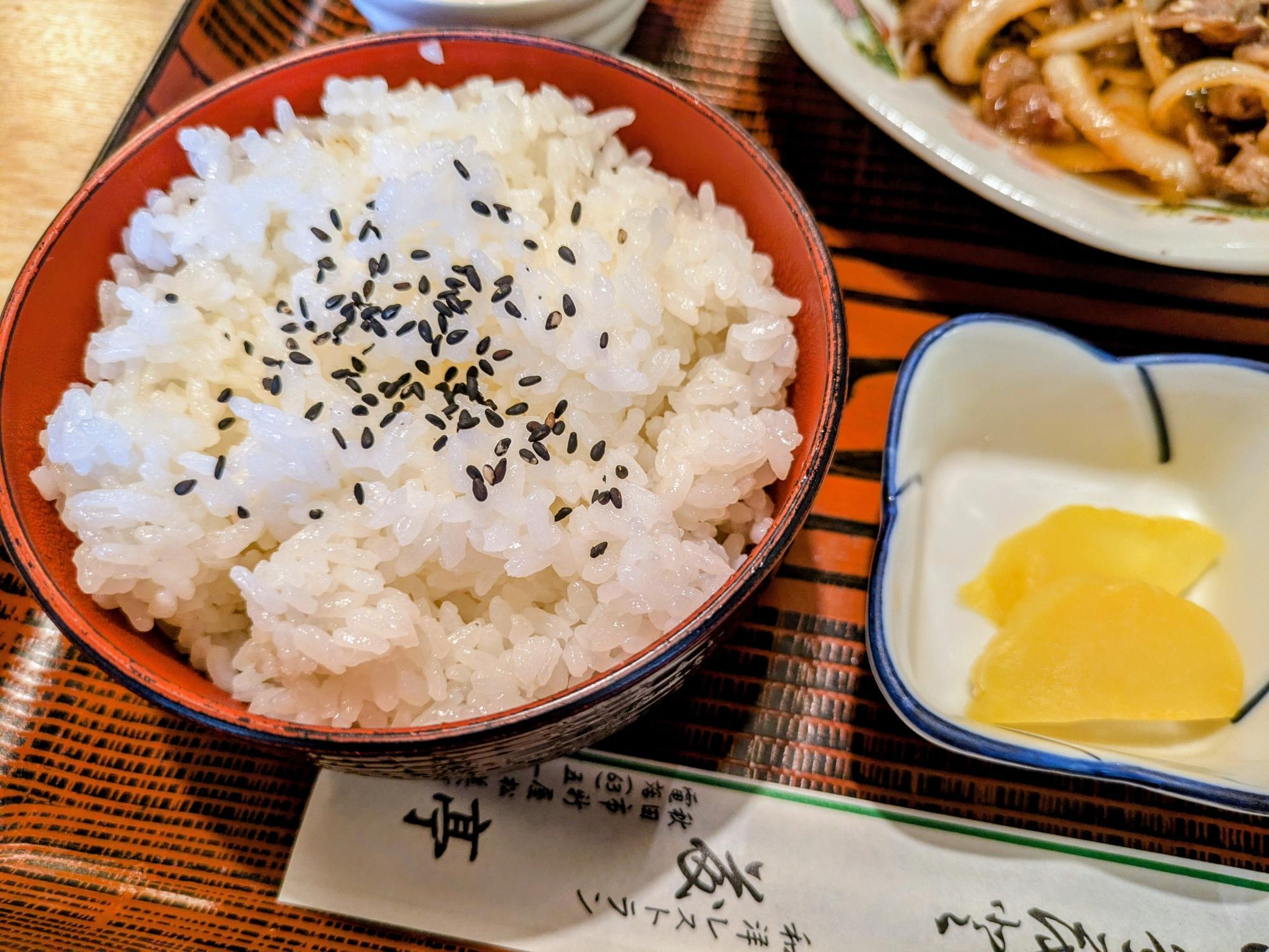 ご飯の輝きが凄い