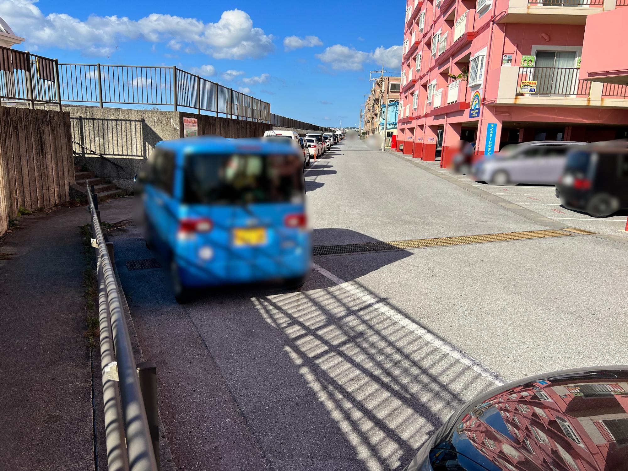 宮城海岸沿いの駐車場