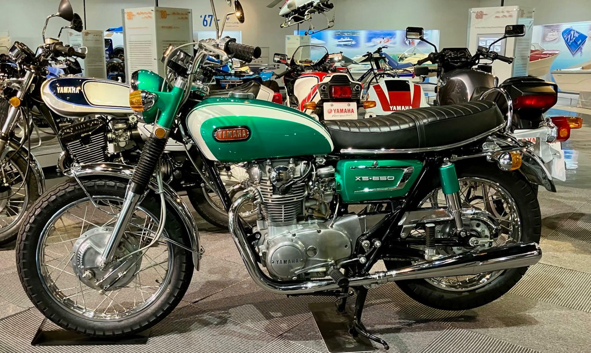 ▲ヤマハ初のビッグバイクであり、４ストマシンのXS-1