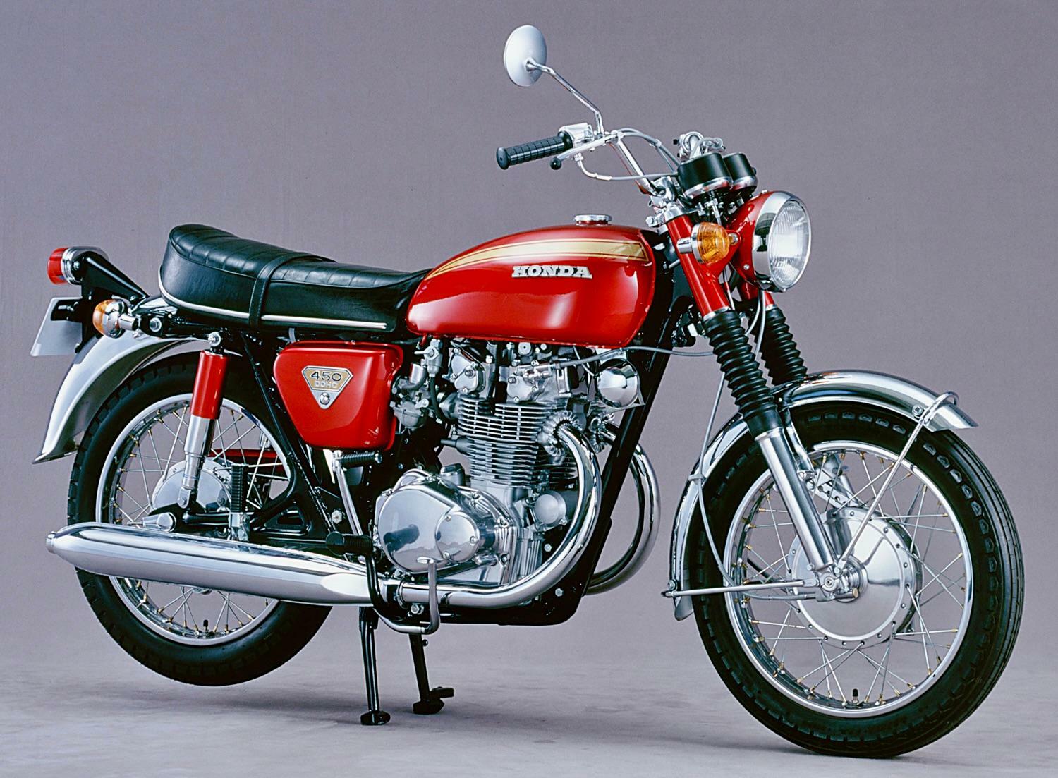 ▲後に派生車として登場したCB450エクスポート〈1969／画像引用元：本田技研工業〉