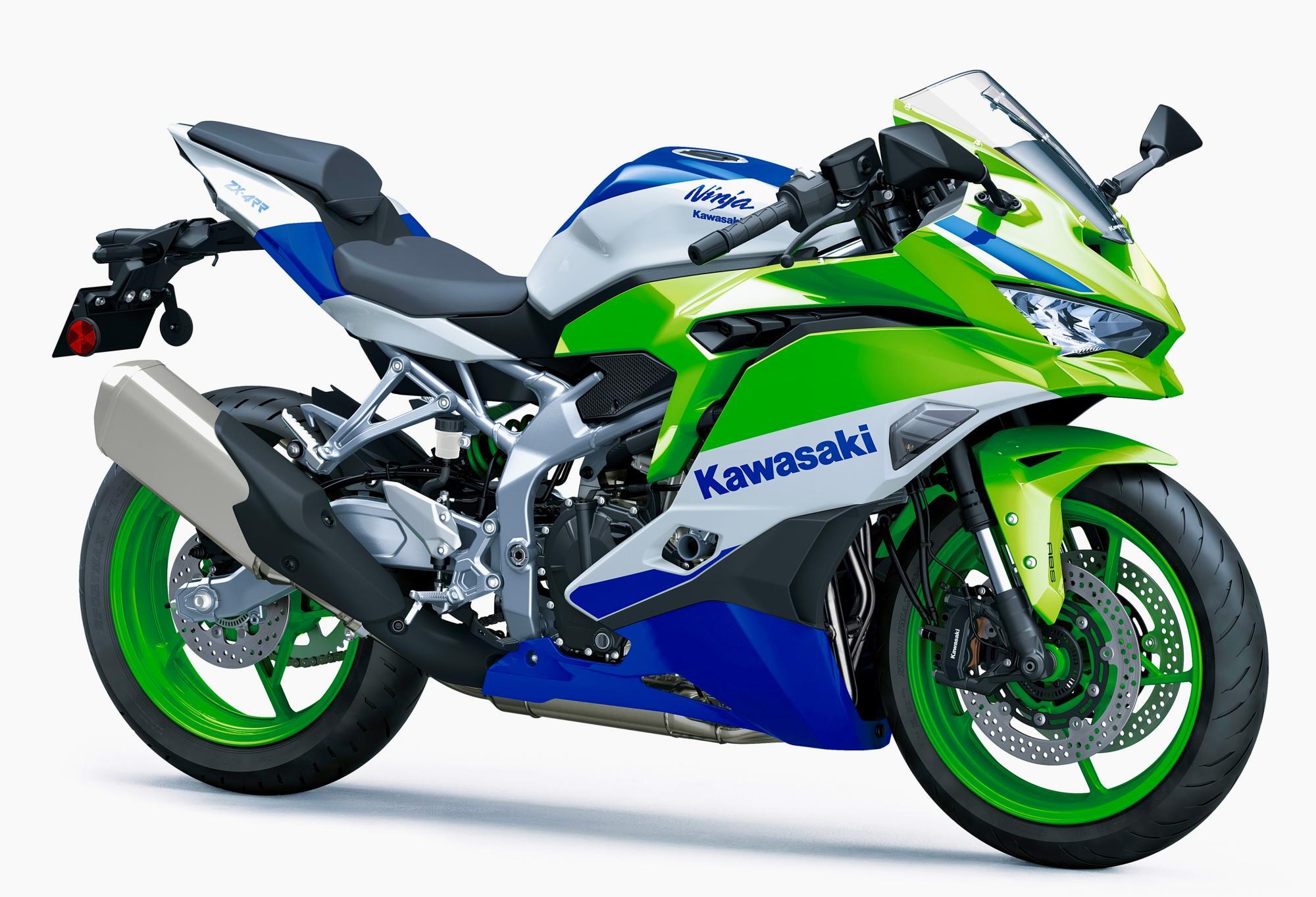 ▲現行モデルのZX-4R。ライムグリーンの歴史はこれからも続く