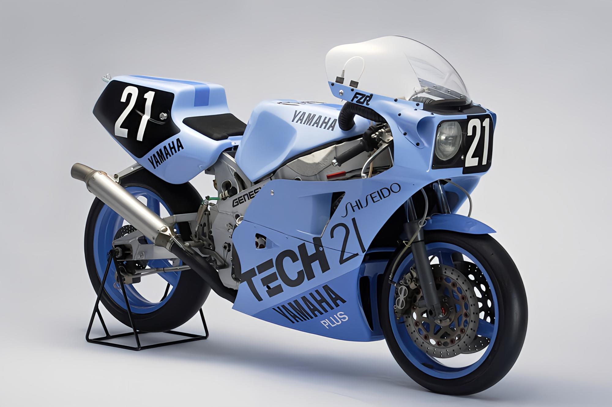 資生堂 TECH21 FZR750 1985年鈴鹿8耐仕様 ヤマハ FZR750 TECH21 1985年 鈴鹿8耐仕様 （Hamachamps