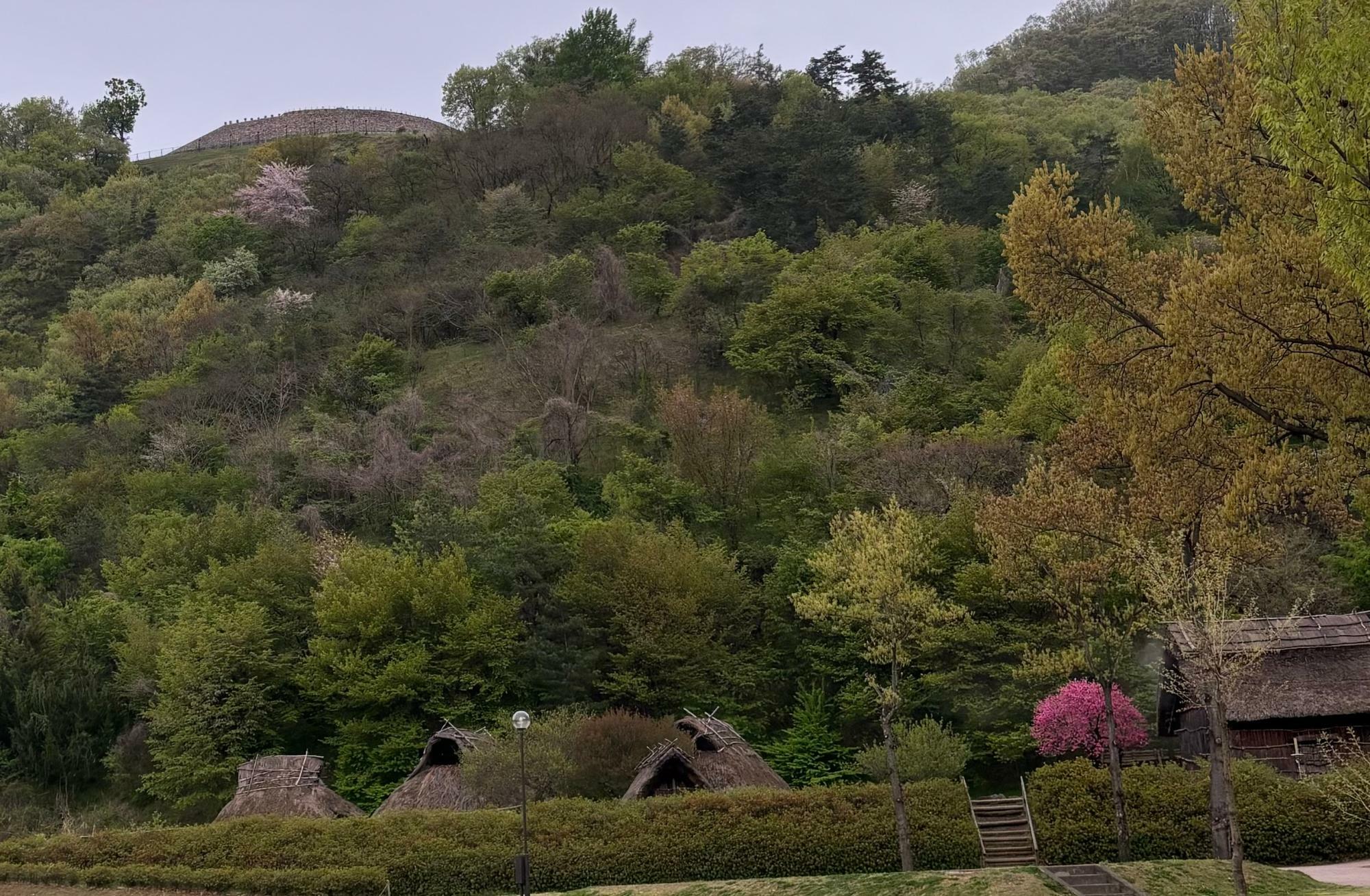 将軍塚の下には古代の村が再現されています。