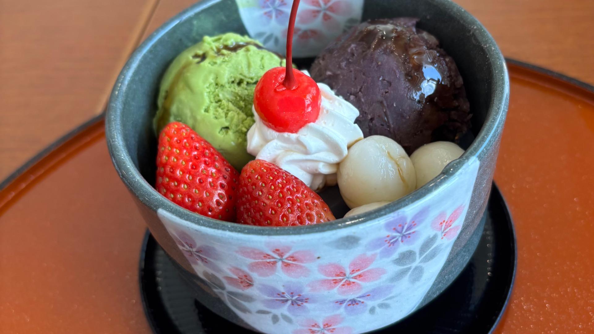 千曲市】春スイーツ特集。いちごあんみつをいただきました。白鳥