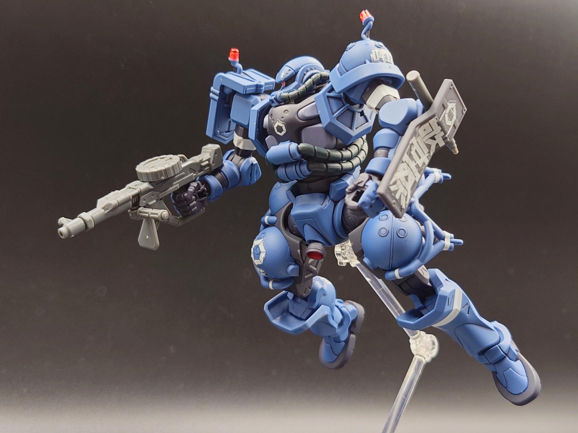 ガンダムジークアクス【HG 軍警ザク】ガンプラレビュー！墨入れ