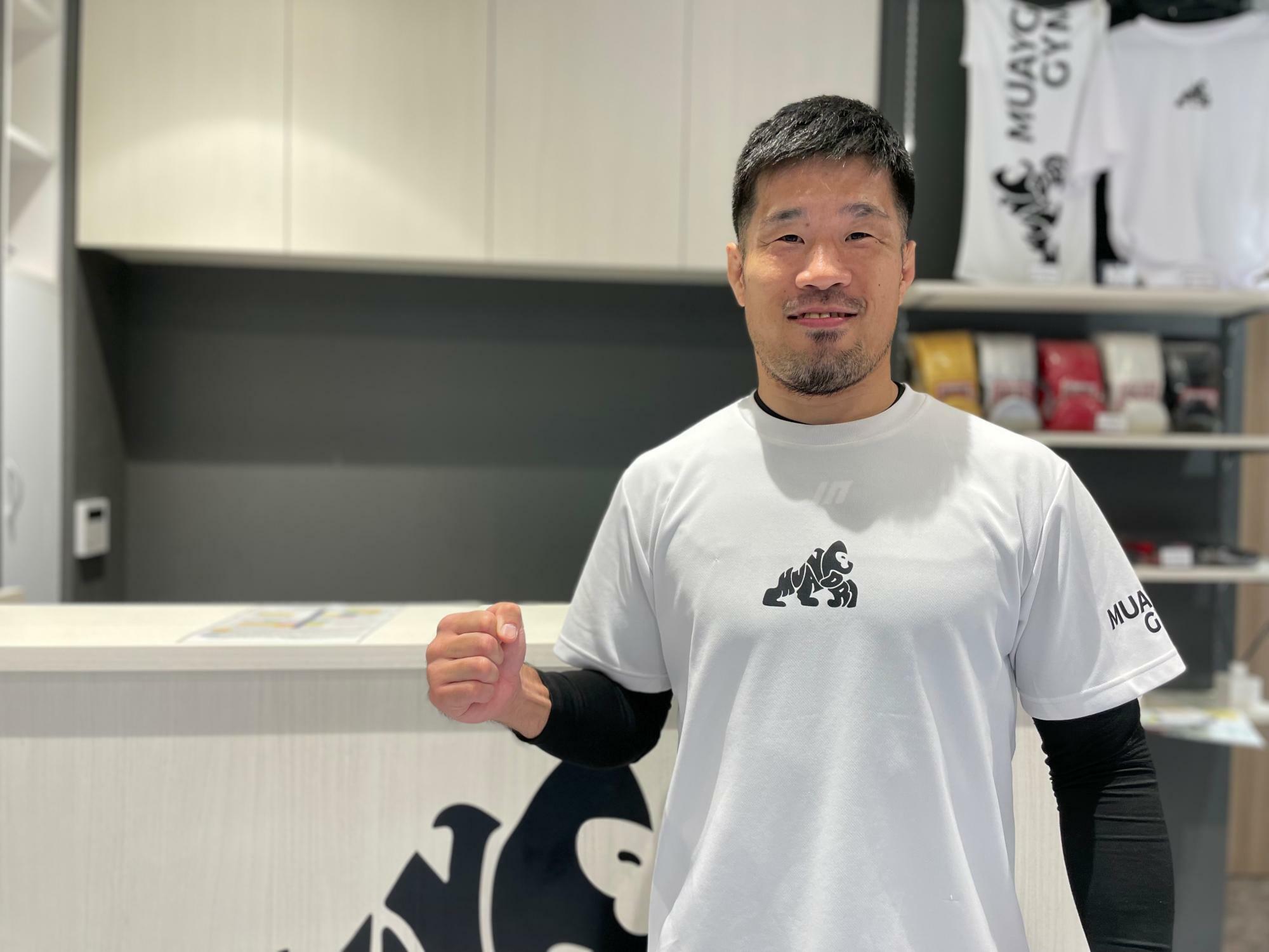 MUAYGORI GYM会長の今村卓也さん。リングネームT-98(タクヤ)として現役で活動中です。