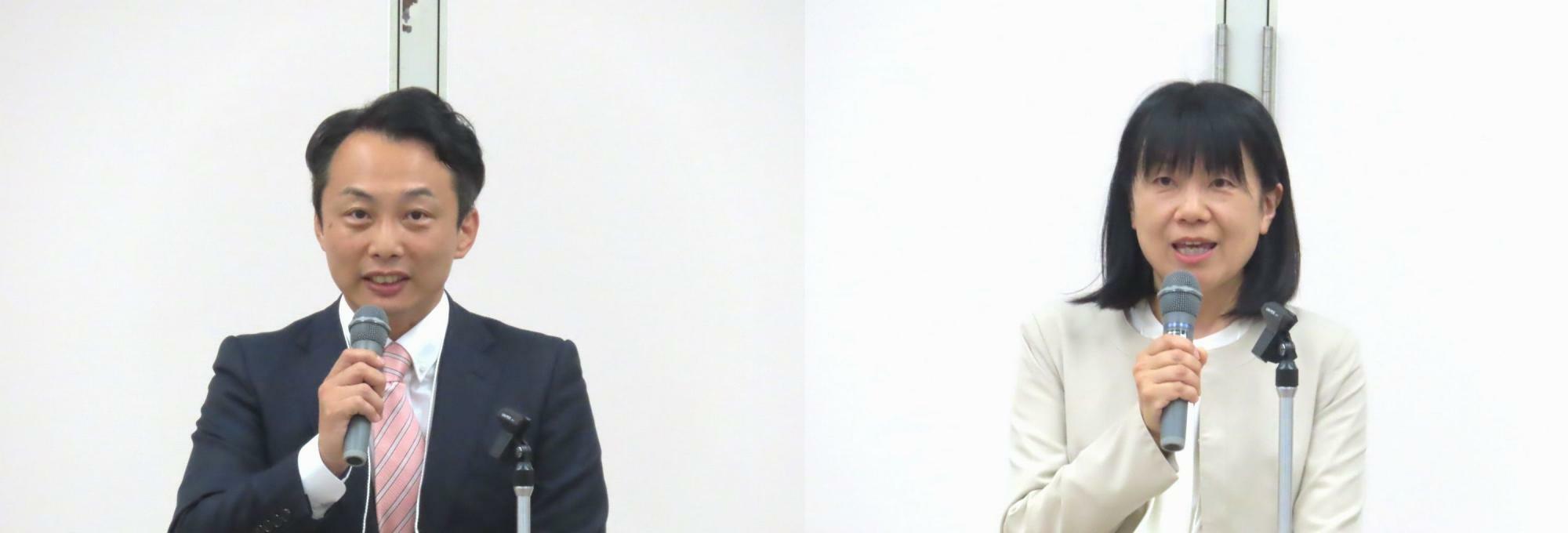 （左）副代表の小川　由智さん　（右）副代表の田中　みゆきさん