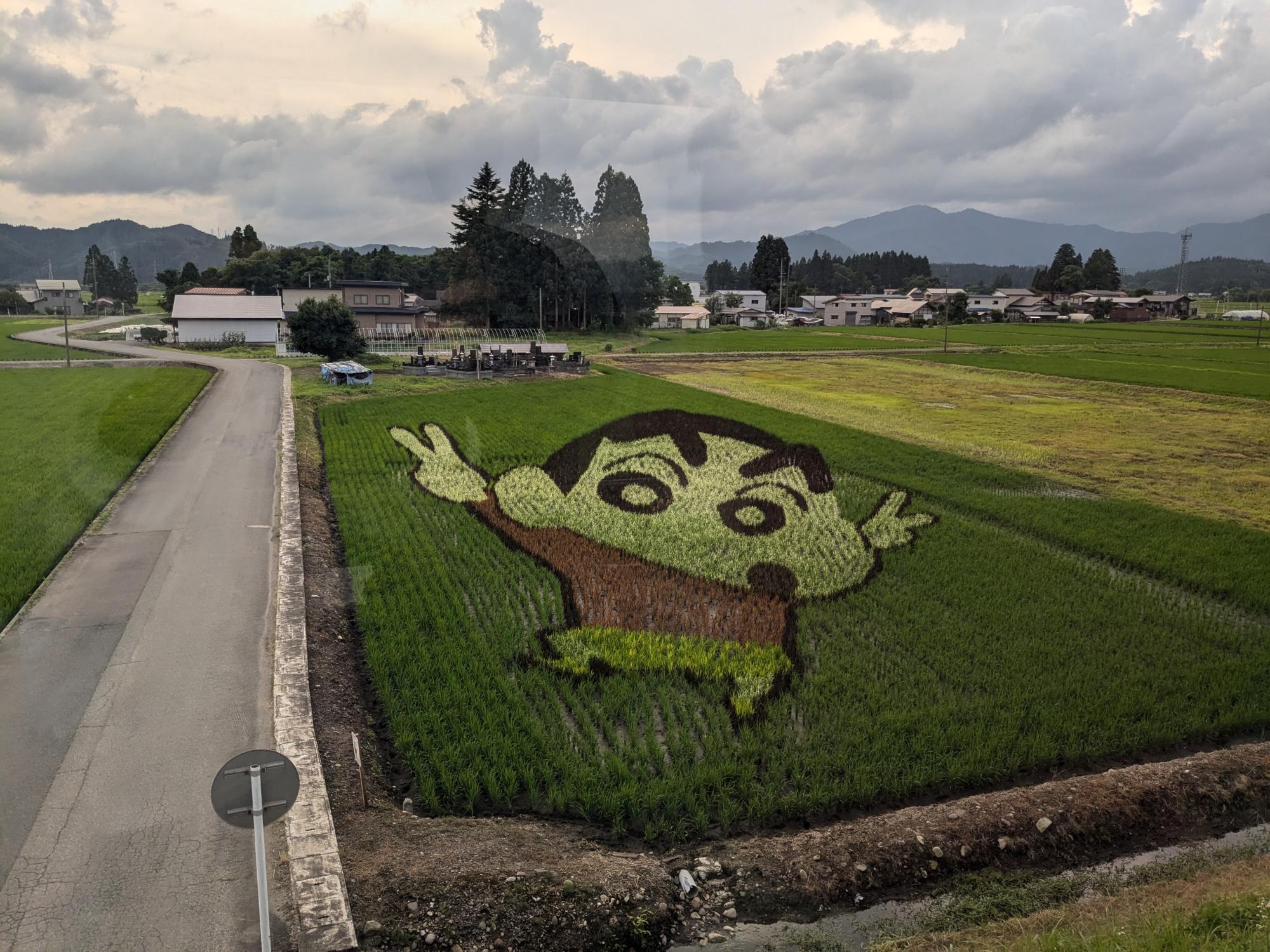 クレヨンしんちゃんの田んぼアート