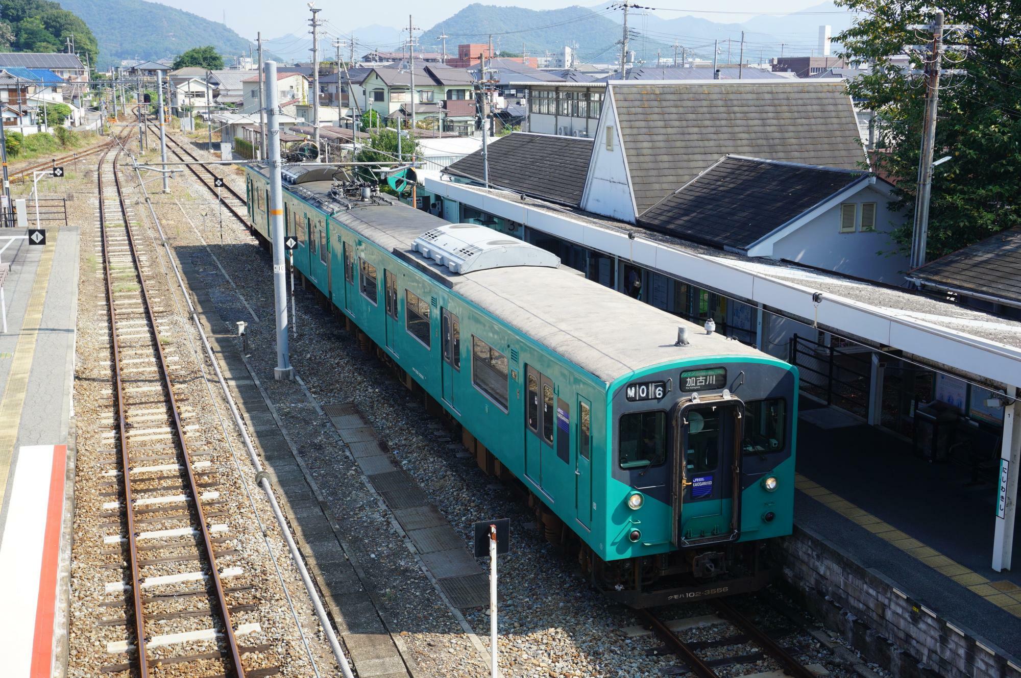 西脇市に停車中のM6編成