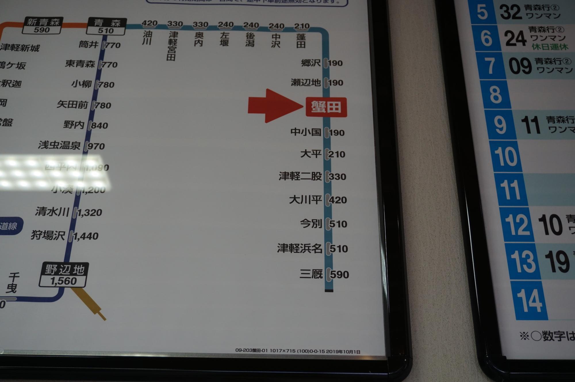 運賃表の路線図