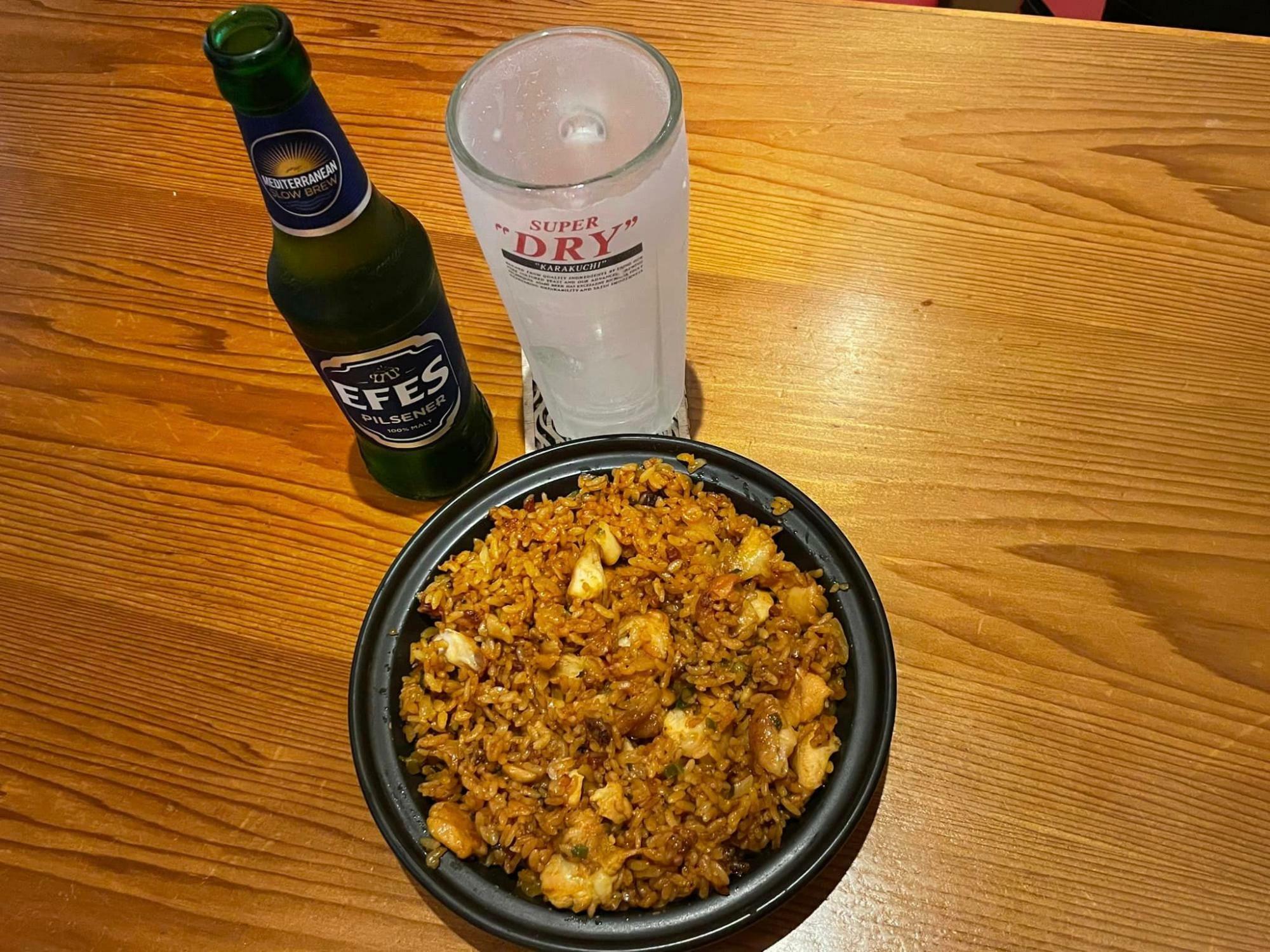 ボンバライスとモロッコビール。