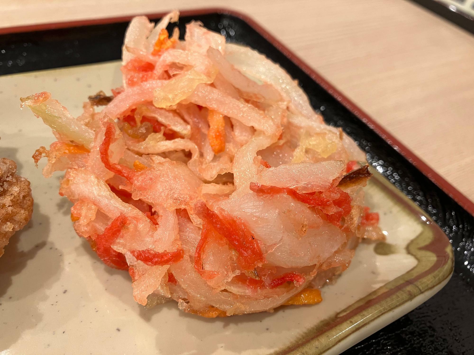 紅生姜のかき揚げ　¥170（税込）