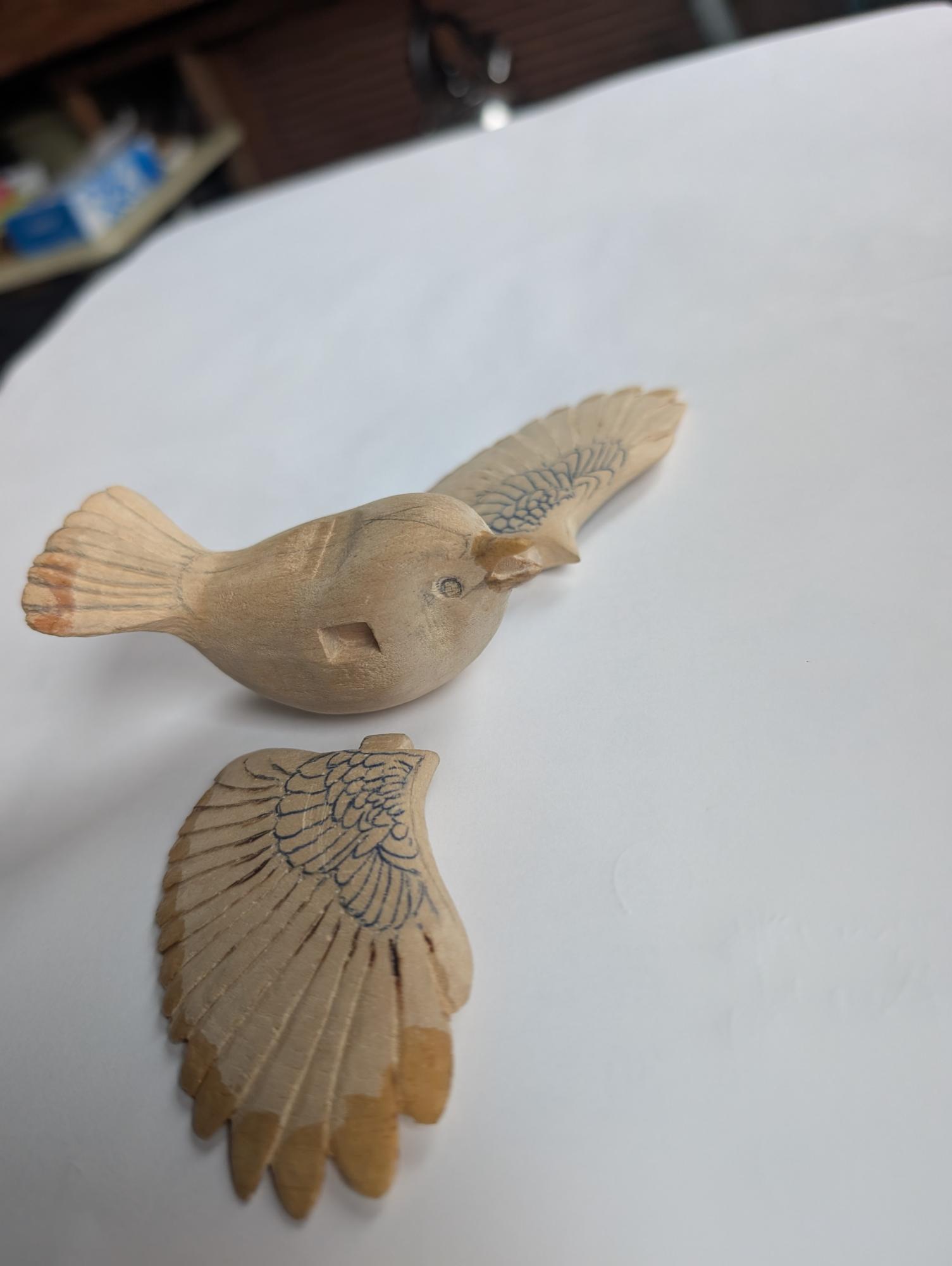 小さなバードカービング オオギワシ 野鳥 野鳥動画フィールドノート - 桜オオルリ カービング