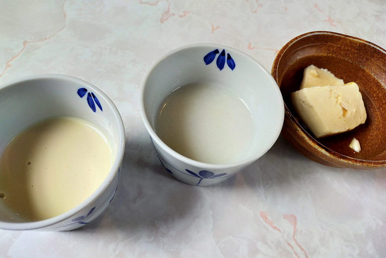 濃厚な豆乳・みき・湯豆腐