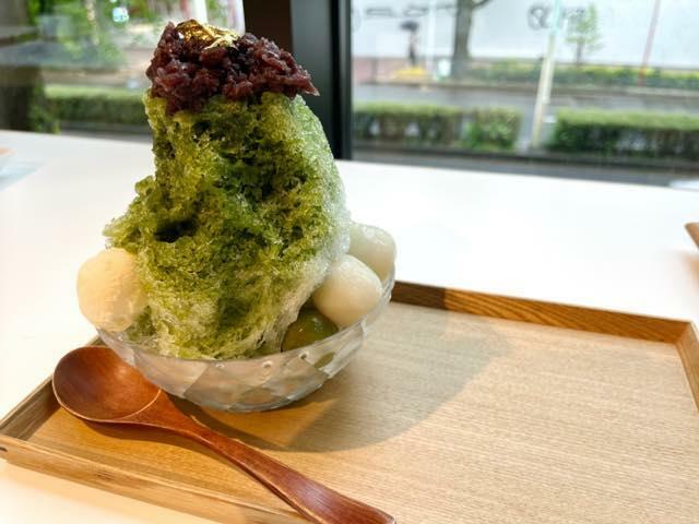 京都・福寿園宇治抹茶のかき氷 ほうじ茶セット～バニラアイス添え～ … 1,100円(税込)／かき氷単品 800円（税込）