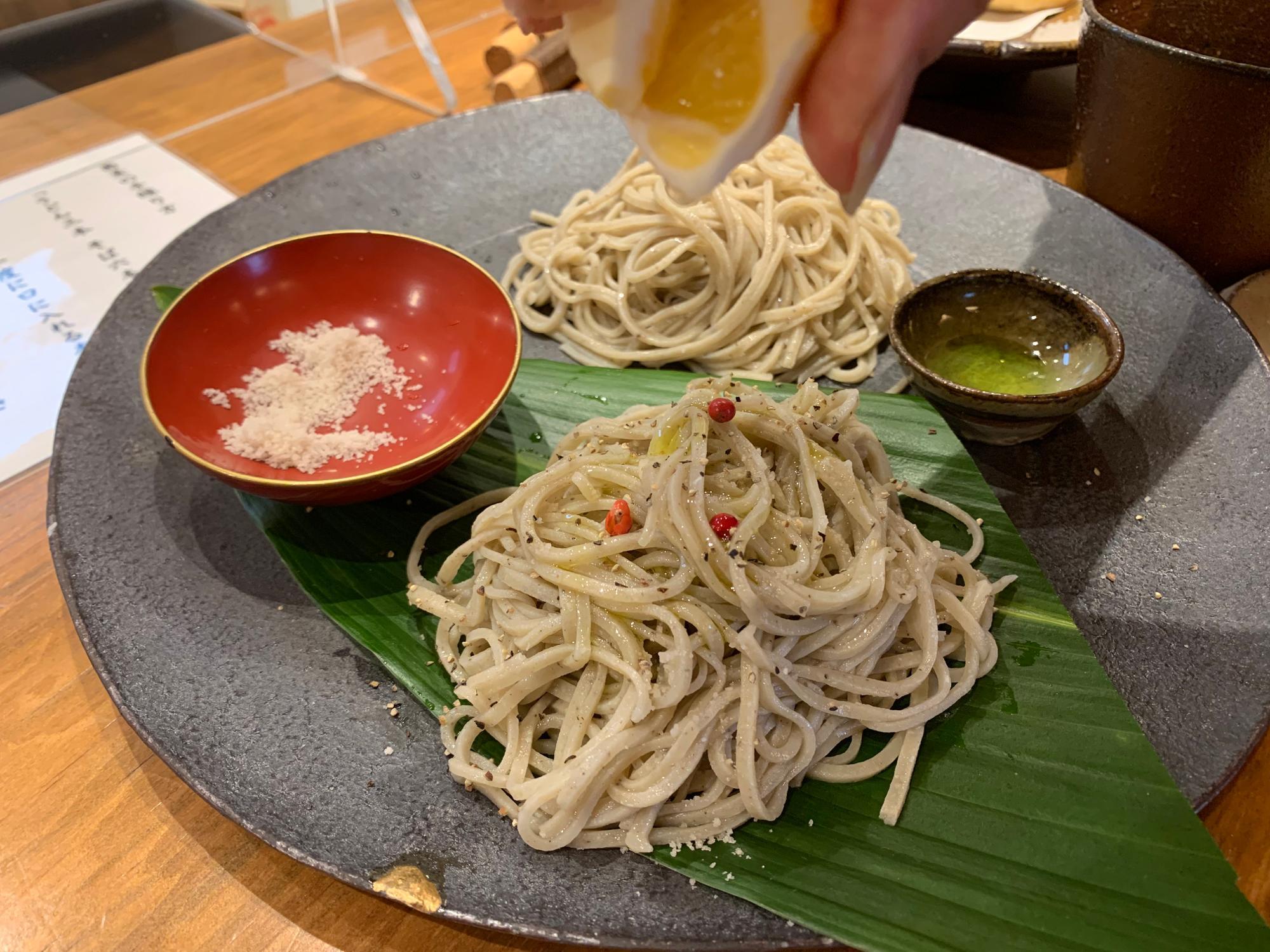 蕎麦カルパッチョ